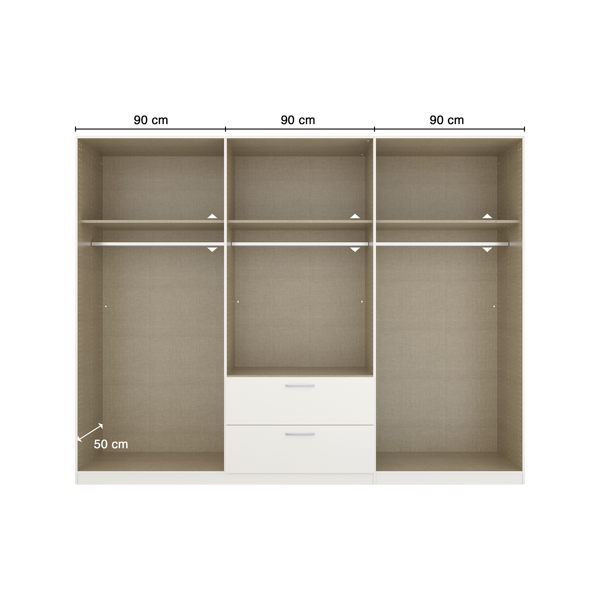 Drehtürenschrank Pure Weiß 54*271*210 Drehtürenschrank Pure Weiß 54*271*210