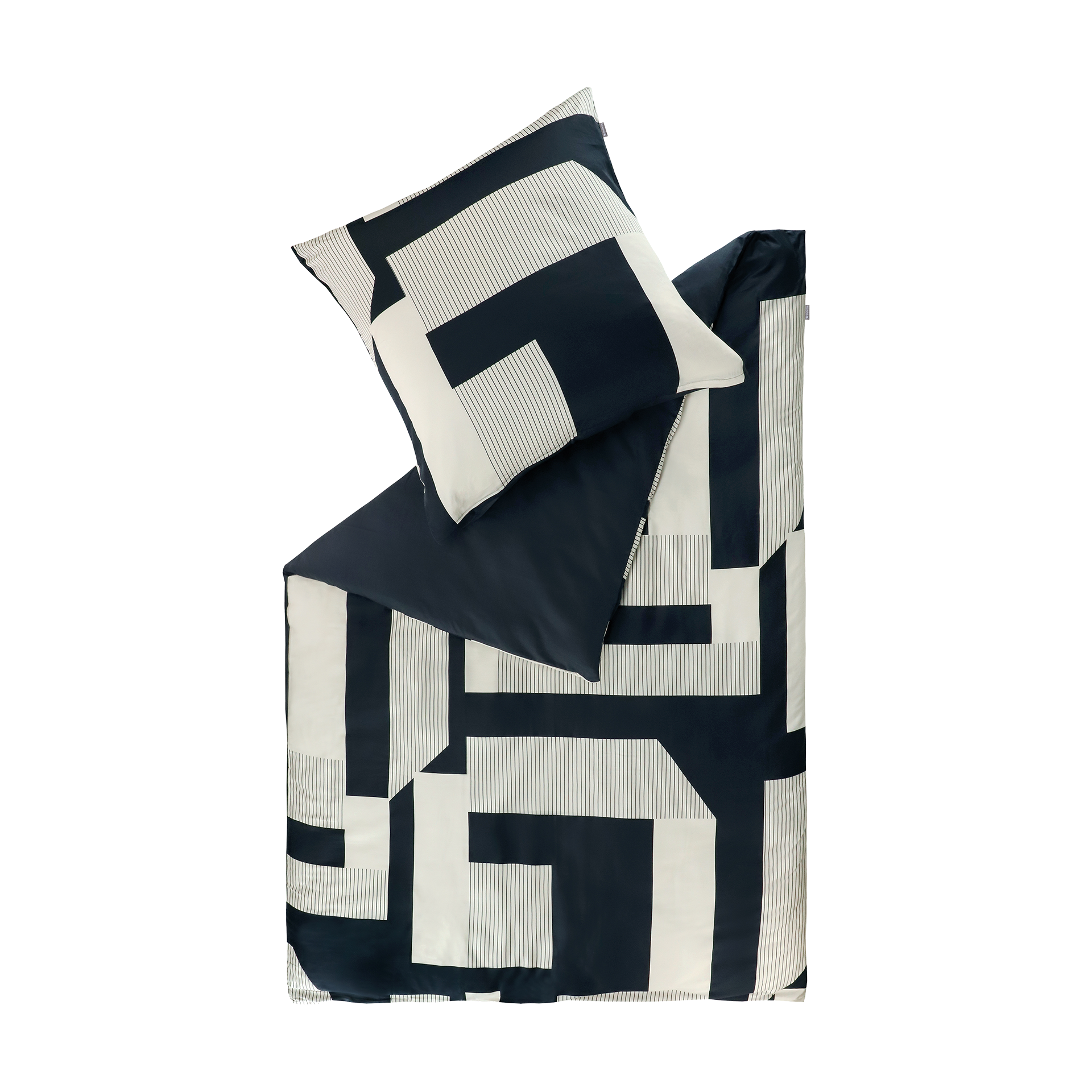 Musterring Satin Bettwäsche Slow Schwarz Musterring Satin Bettwäsche Slow Schwarz