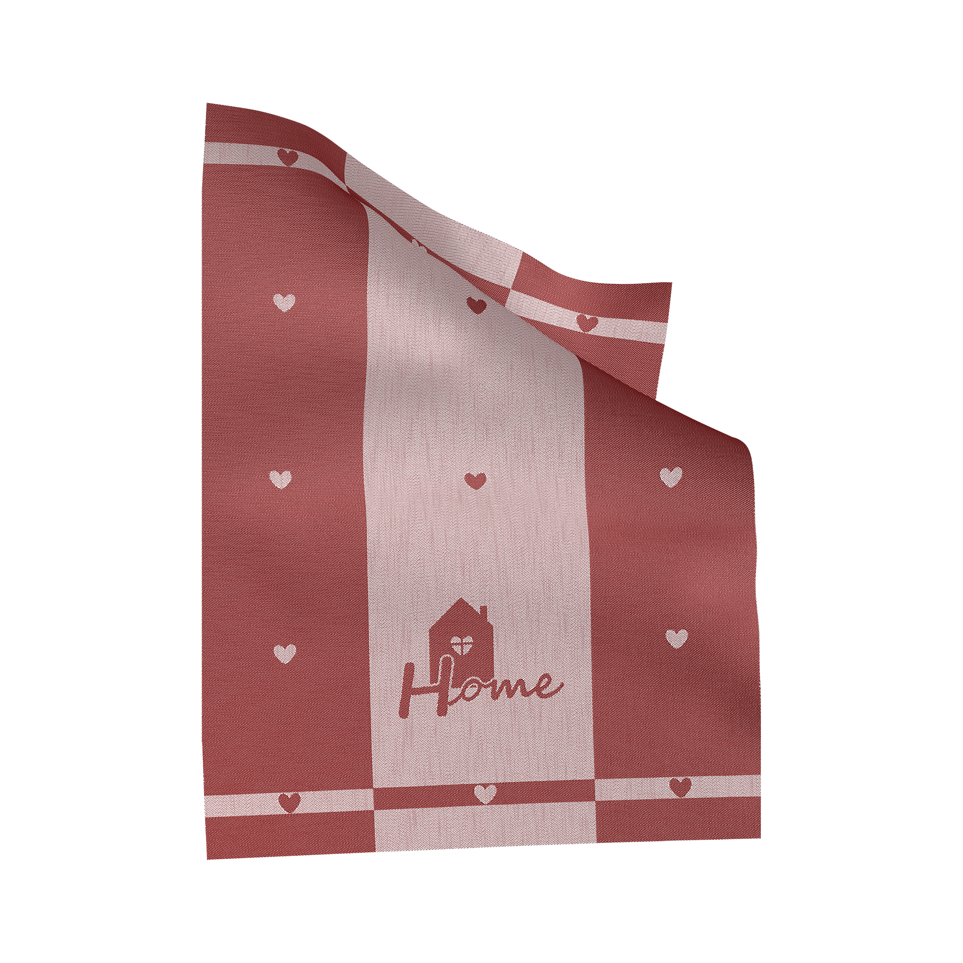 Geschirrhandtuch Häuschen Rot 50x70