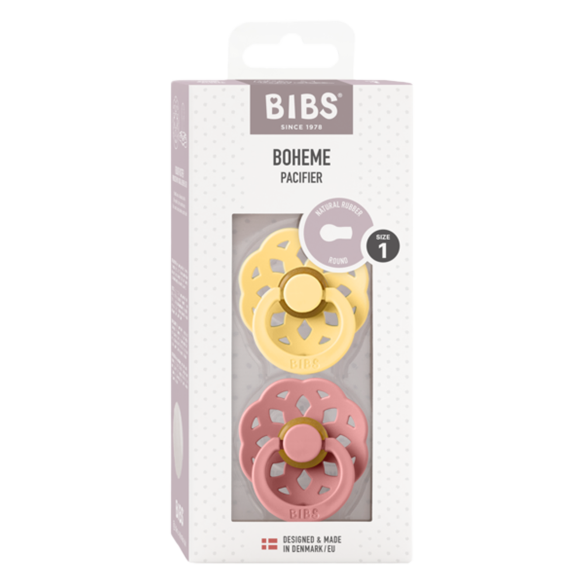 Schnuller BIBS Boheme Pale Butter & Dusty Pink Schnuller BIBS Boheme Pale Butter & Dusty Pink
