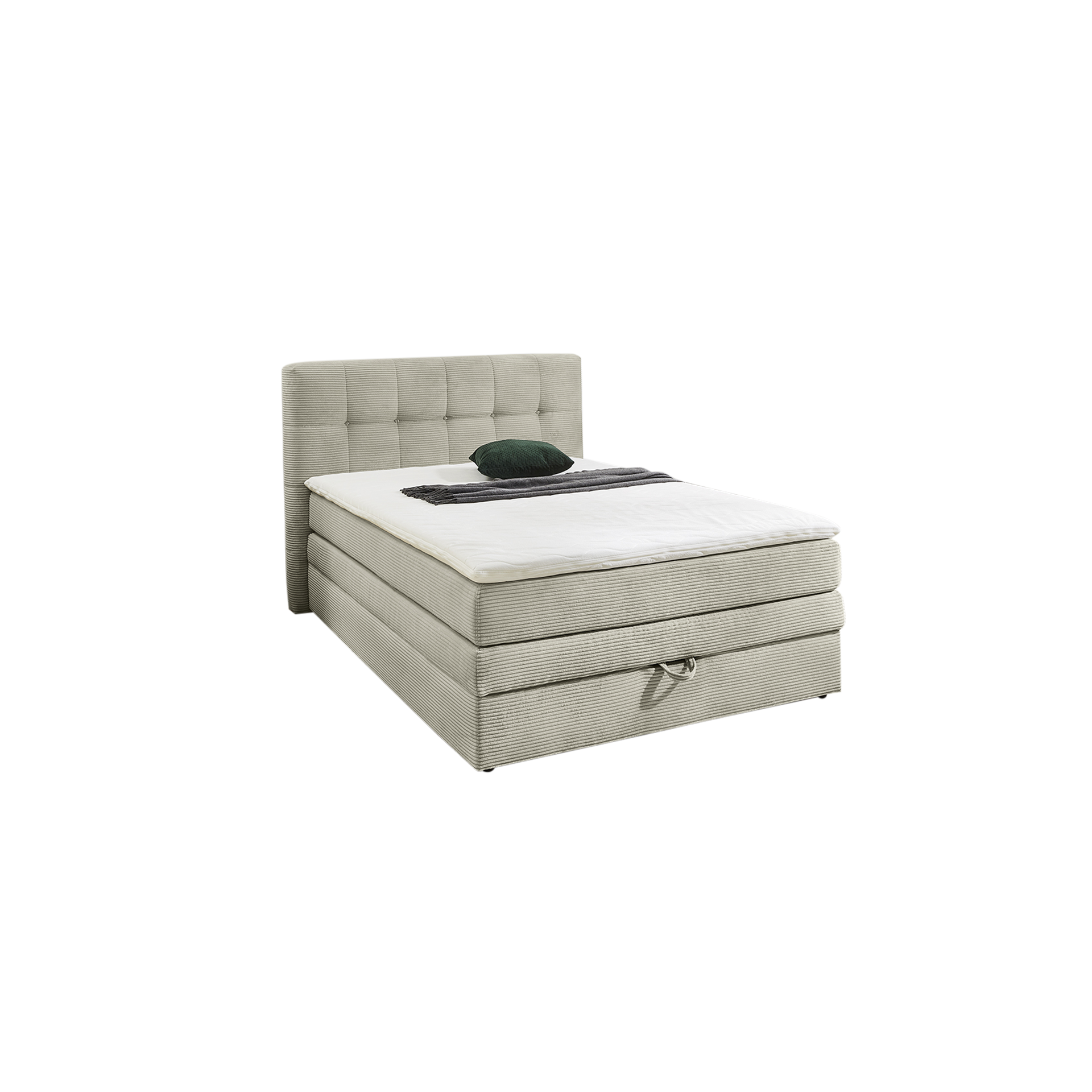 Boxspringbett Arny Grau 140x200 cm Matratze H3 - fest, ab ca. 80 kg Boxspringbett Arny Grau 140x200 cm Matratze H3 - fest, ab ca. 80 kg