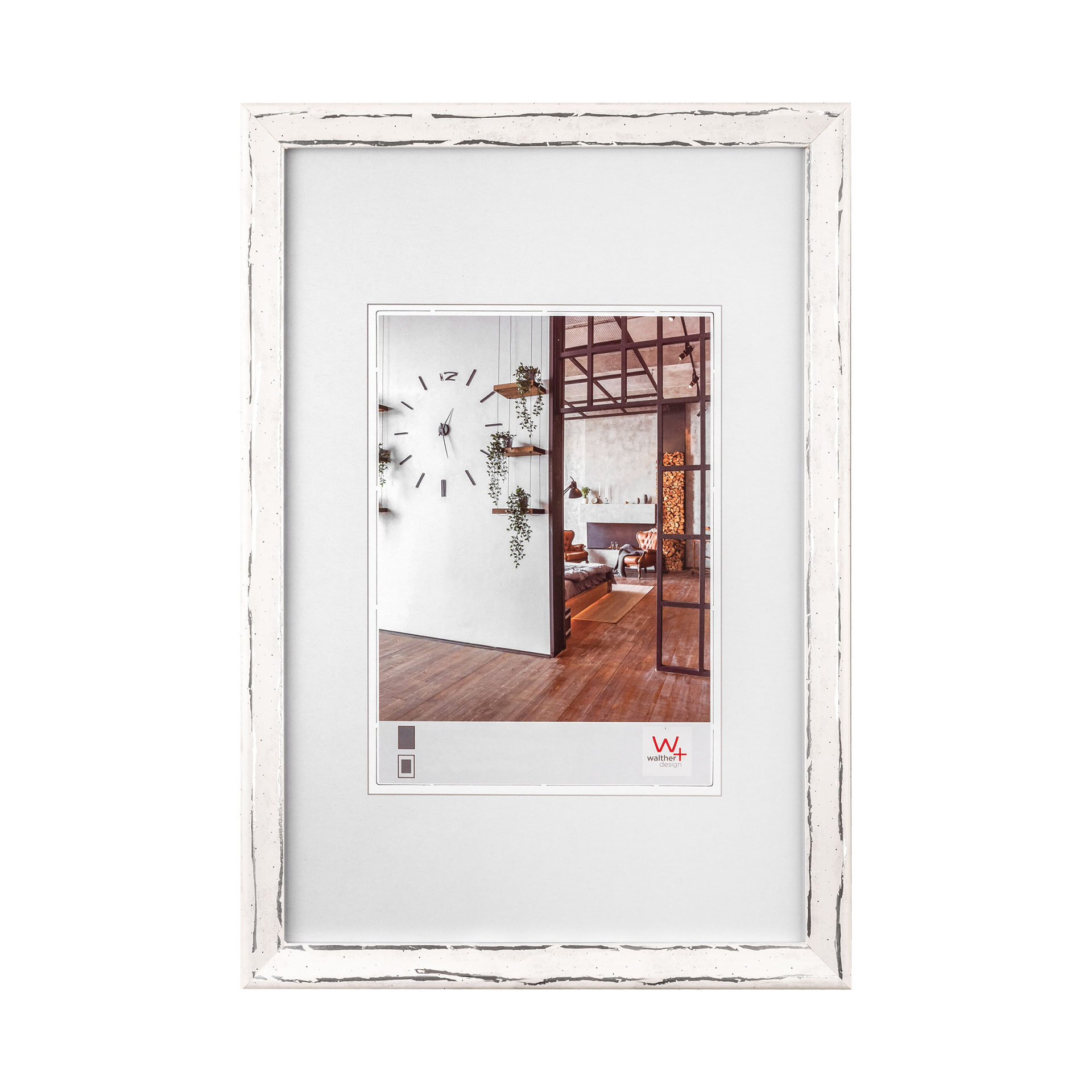 Bilderrahmen Metropolis Weiß-Silber