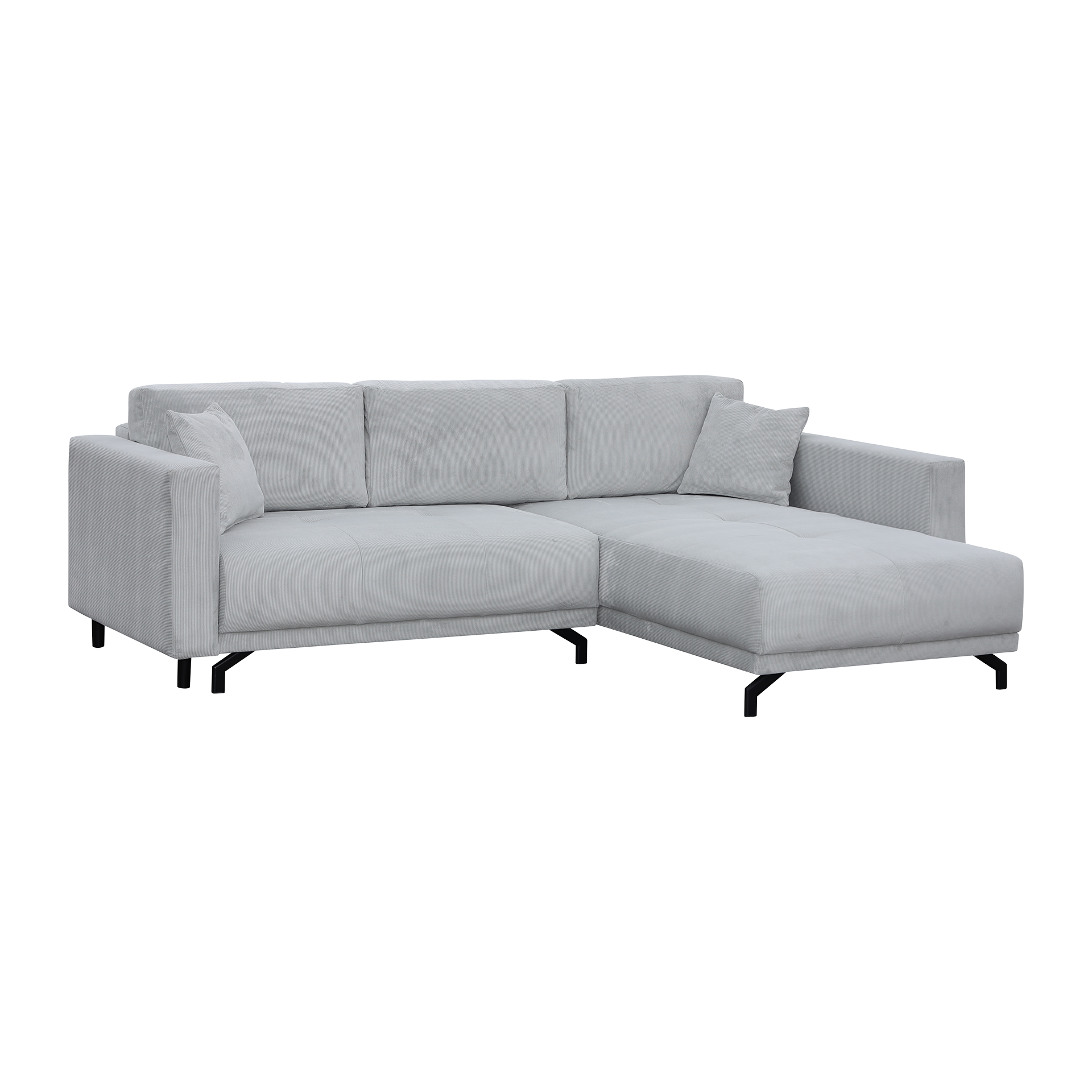 Ecksofa Loana Grau Bettkasten Ja Ottomane rechts Ecksofa Loana Grau Bettkasten Ja Ottomane rechts