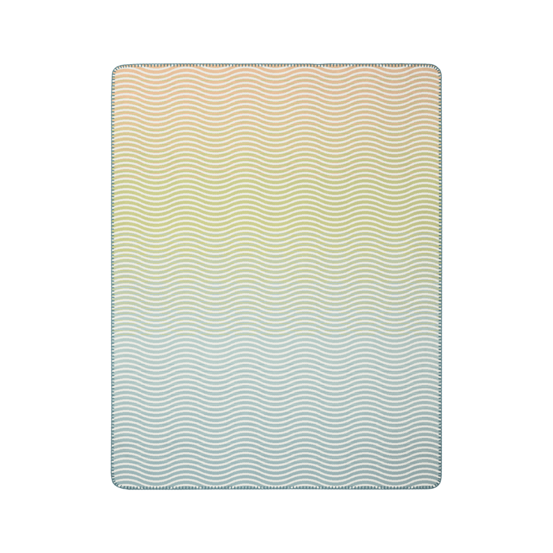 Biederlack Decke Ocean Nuance Blau-Gelb 150x200cm Biederlack Decke Ocean Nuance Blau-Gelb 150x200cm