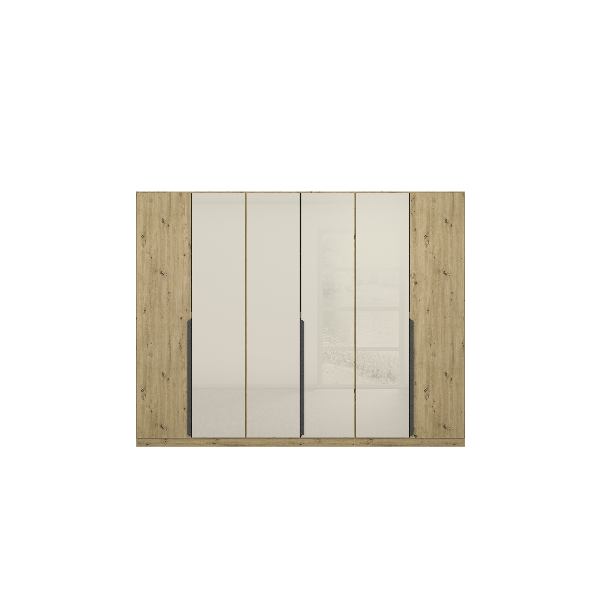 Drehtürenschrank ROMAN SPIN; 6-türig Eichefarben 52*271*210 Drehtürenschrank ROMAN SPIN; 6-türig Eichefarben 52*271*210