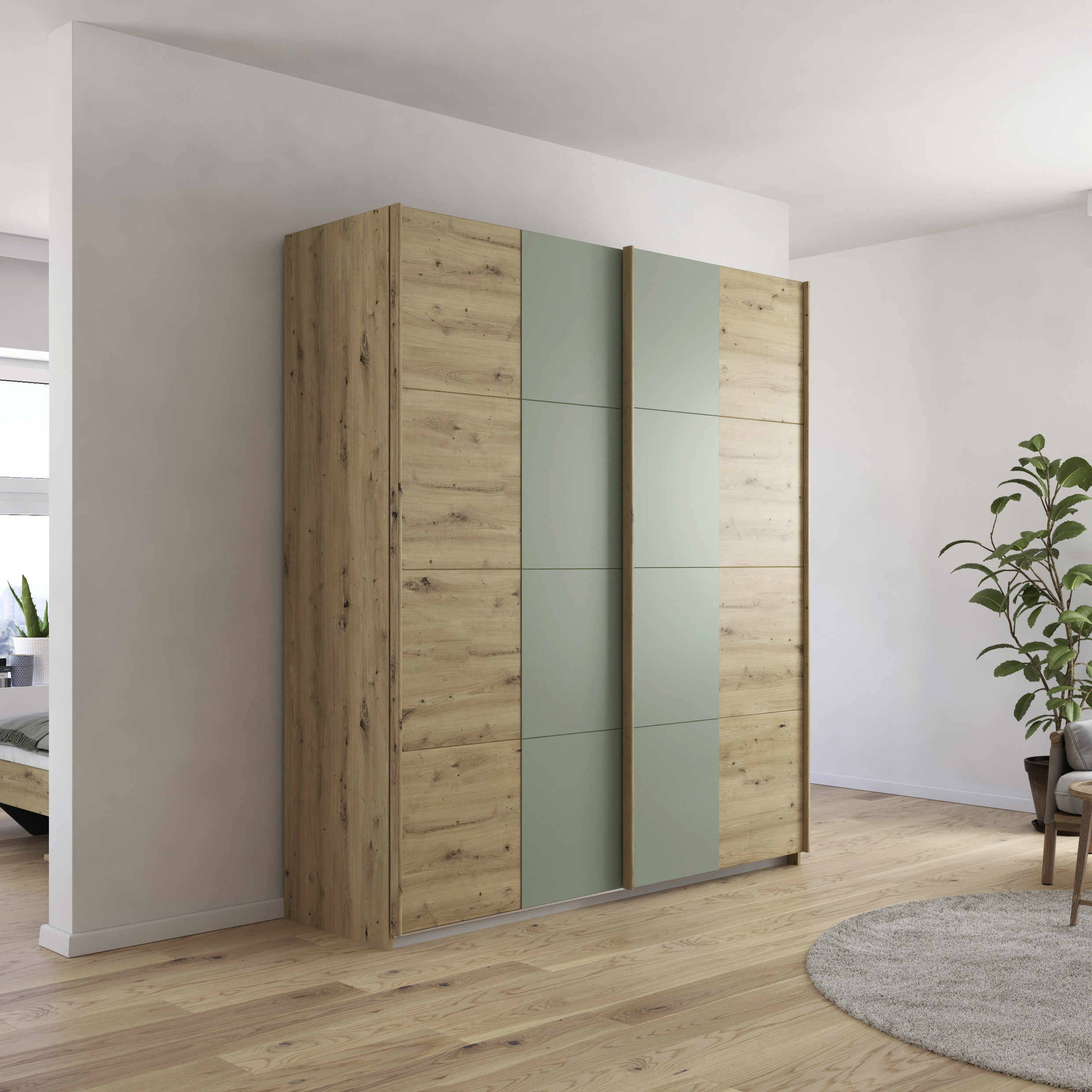 Schwebetürenschrank Dana Holzfarben 62*181*210 Schwebetürenschrank Dana Holzfarben 62*181*210