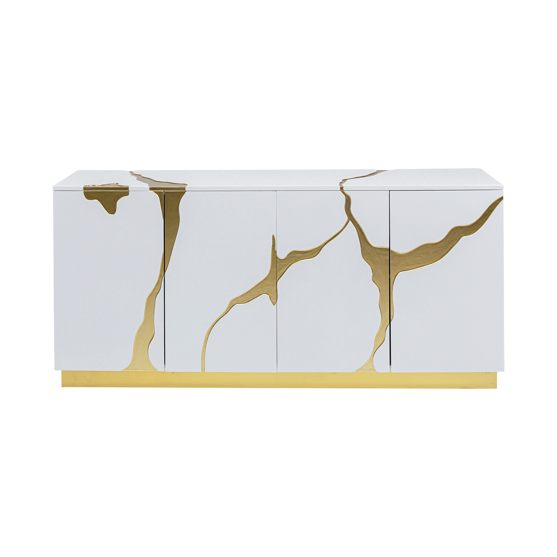 Kare Sideboard Cracked Weiß