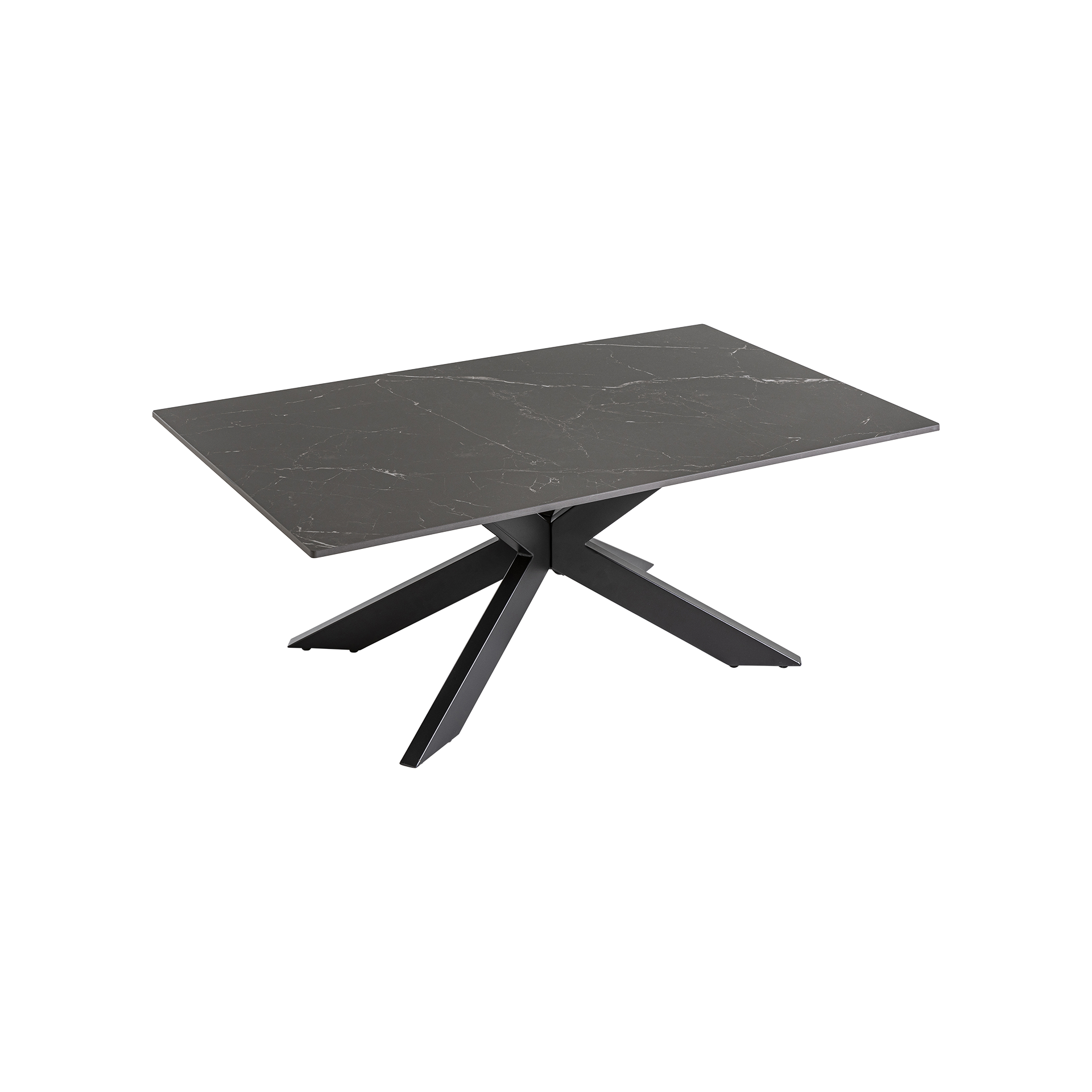Couchtisch Panama Tischplatte Schieferfarben Gestell Schwarz 70*110*40
