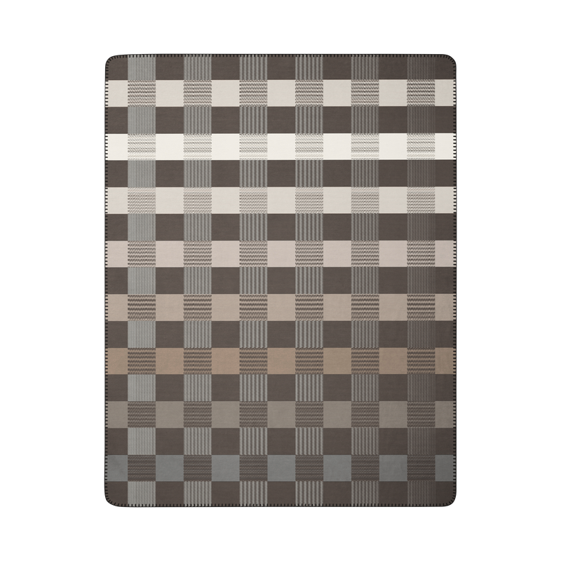 Biederlack Decke Shadow Grau Braun 150x200cm