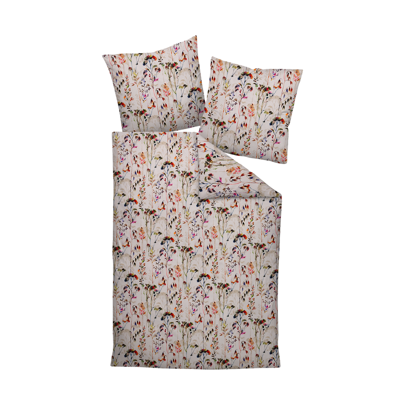Satin Bettwäsche Modern Art S Beige-Bunt 135x200cm Satin Bettwäsche Modern Art S Beige-Bunt 135x200cm