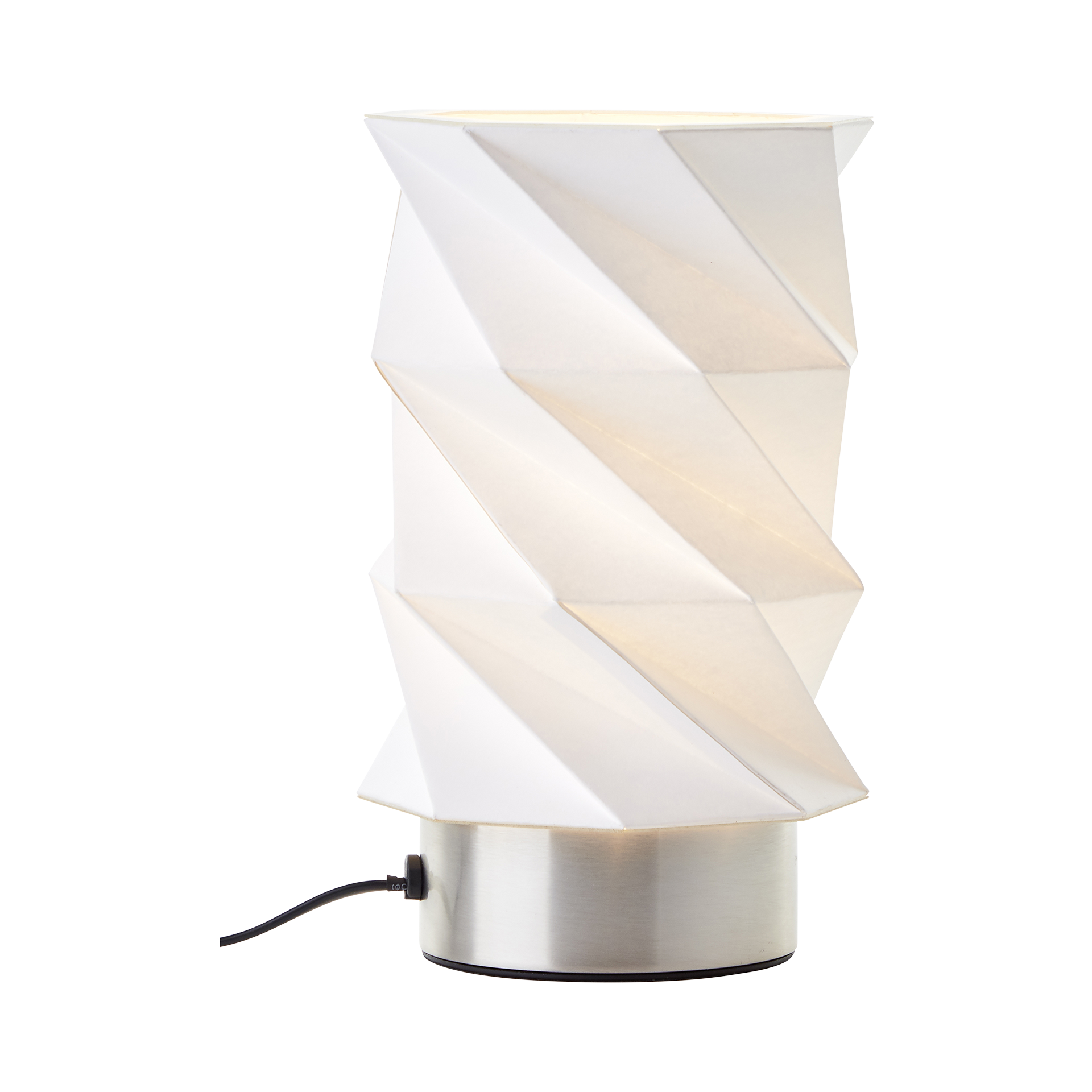Tischleuchte Paperfold Silber Weiß Tischleuchte Paperfold Silber Weiß