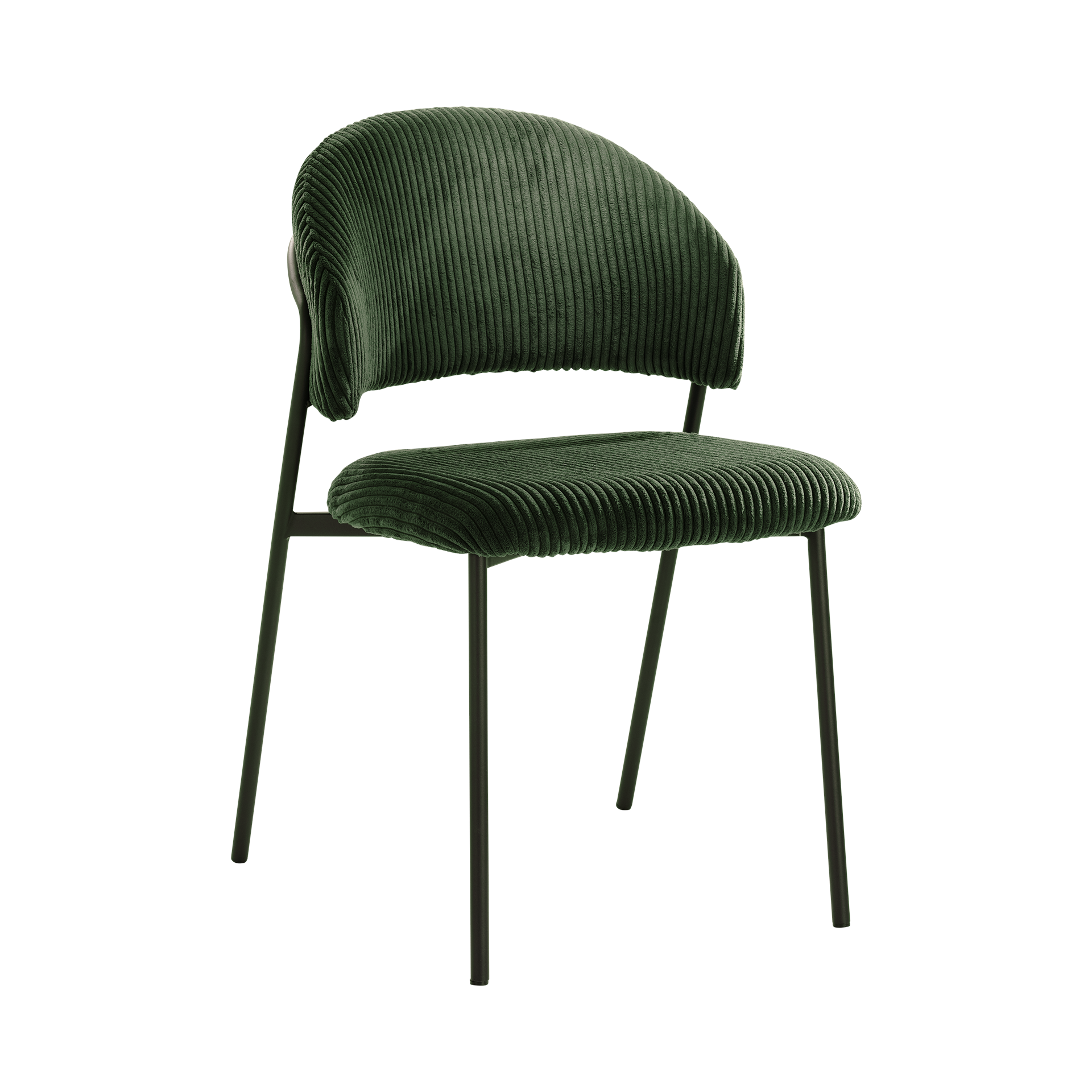 Stuhl Mabel Bezug Dunkelgrün Gestell Schwarz Stuhl Mabel Bezug Dunkelgrün Gestell Schwarz