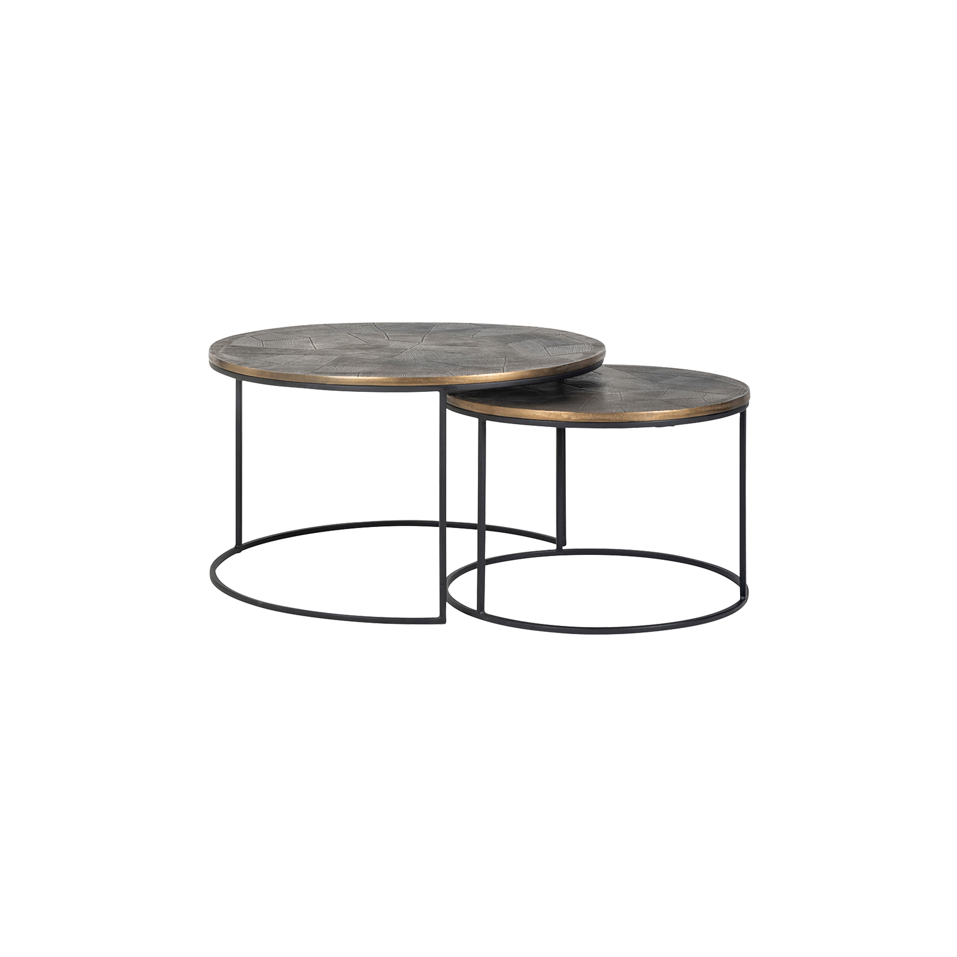 Couchtisch Tulum Gold 2-teilig