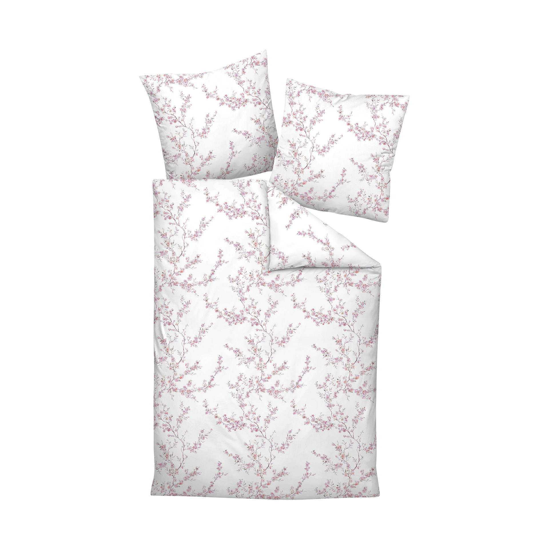 Satin Bettwäsche Milano Rosa-Beere 155x220cm Satin Bettwäsche Milano Rosa-Beere 155x220cm