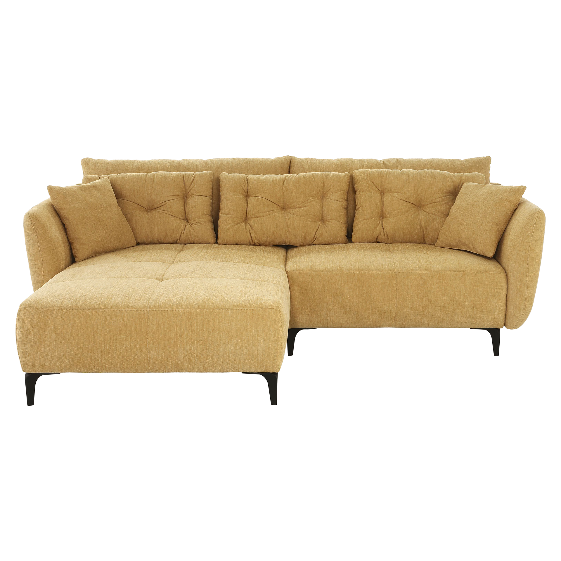 Ecksofa Janek Gelb Ottomane beidseitig montierbar, einmalig Ecksofa Janek Gelb Ottomane beidseitig montierbar, einmalig