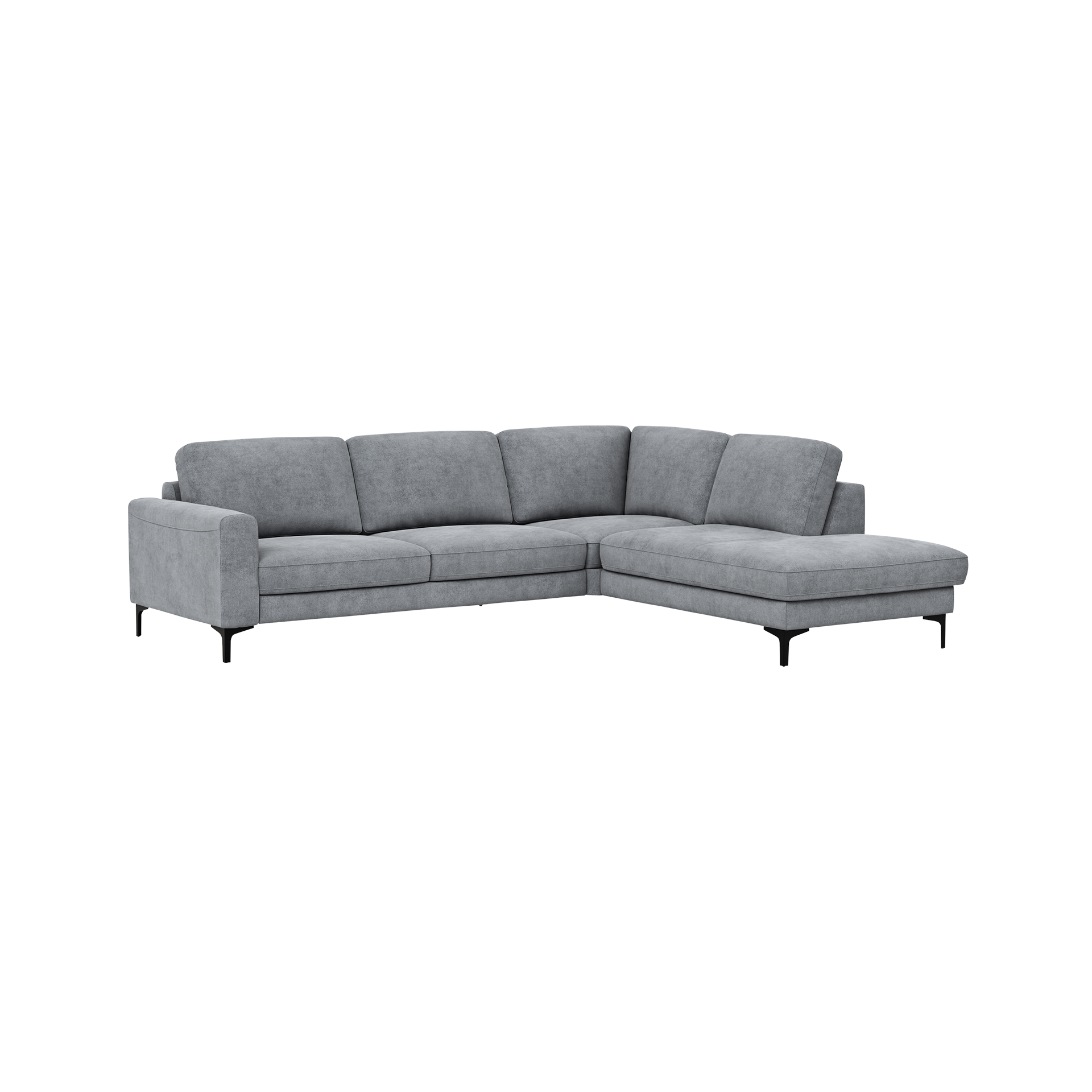 Global wohnen Ecksofa Oviedo Grau langer Schenkel rechts Global wohnen Ecksofa Oviedo Grau langer Schenkel rechts