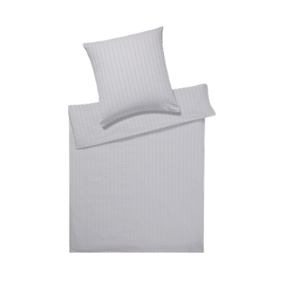 Seersucker Bettwäsche Chelsea Silber 135x200cm Seersucker Bettwäsche Chelsea Silber 135x200cm