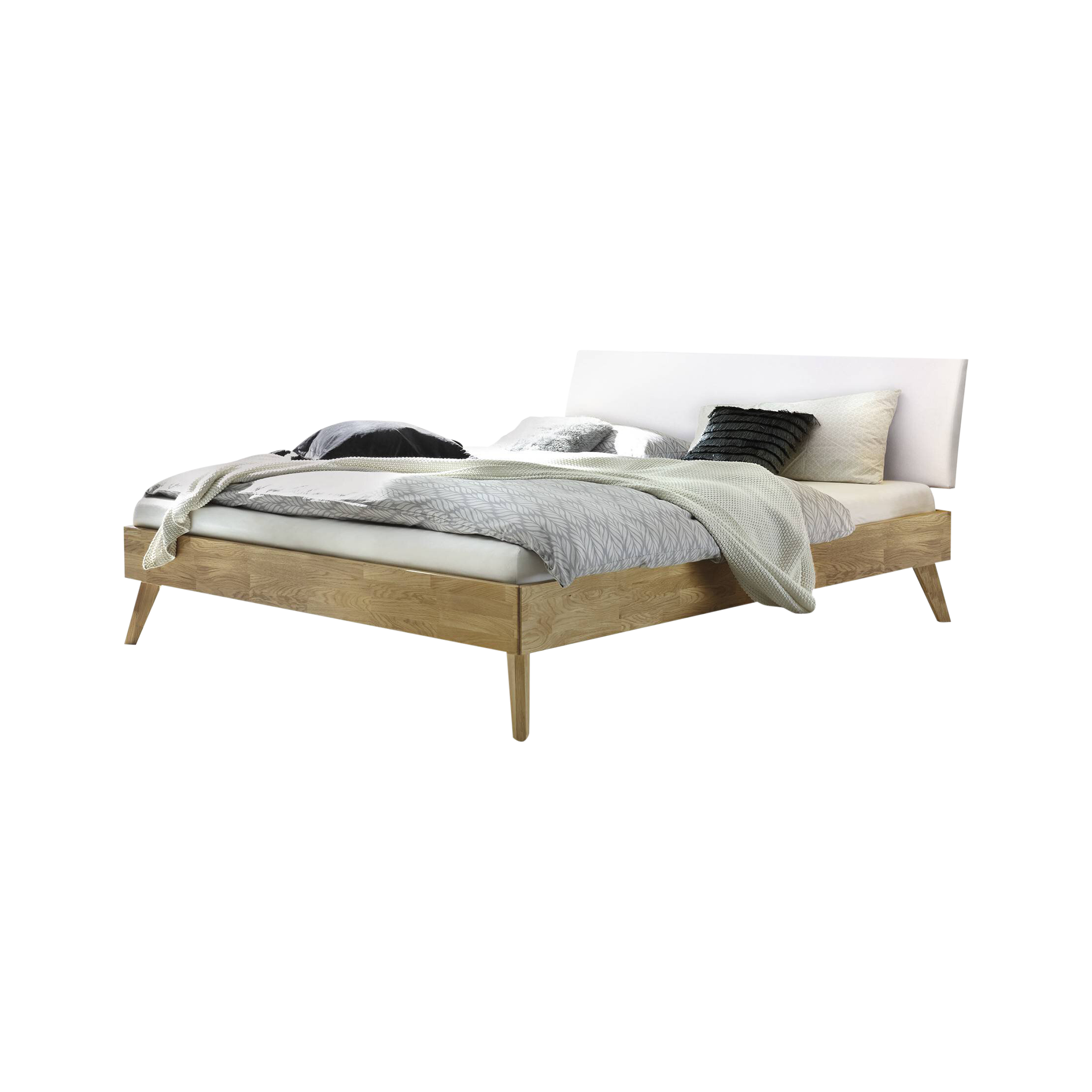 HASENA Bett Pesaro Kopfteil Kuhl White, Gestell Eiche Bianco 100x200 cm HASENA Bett Pesaro Kopfteil Kuhl White, Gestell Eiche Bianco 100x200 cm