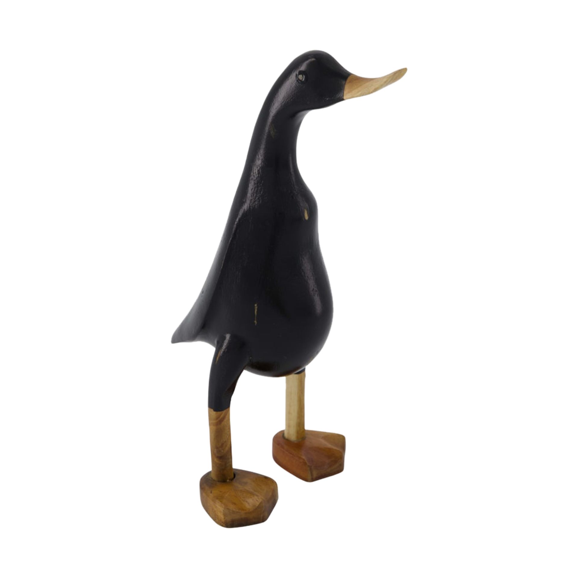 Dekofigur Ente Schwarz-Natur