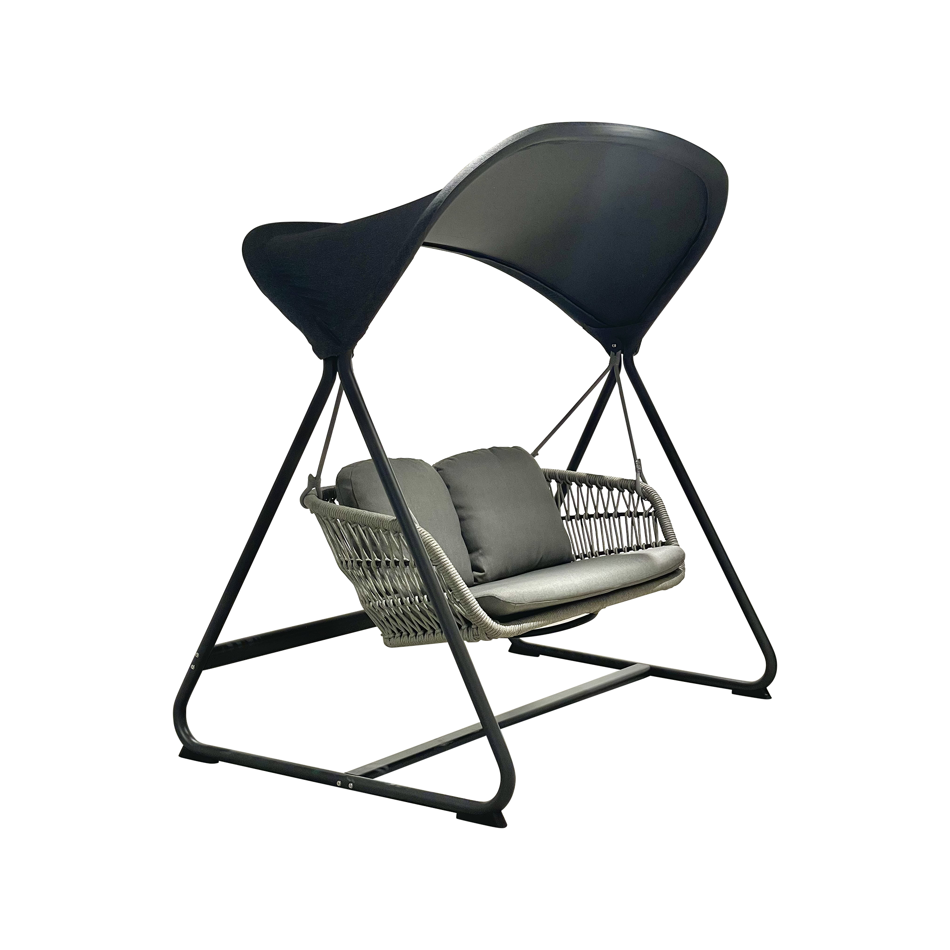 Hogarden Hollywoodschaukel Mualla Geflecht Silbergrau Bezug Grau Gestell Anthrazit Hogarden Hollywoodschaukel Mualla Geflecht Silbergrau Bezug Grau Gestell Anthrazit