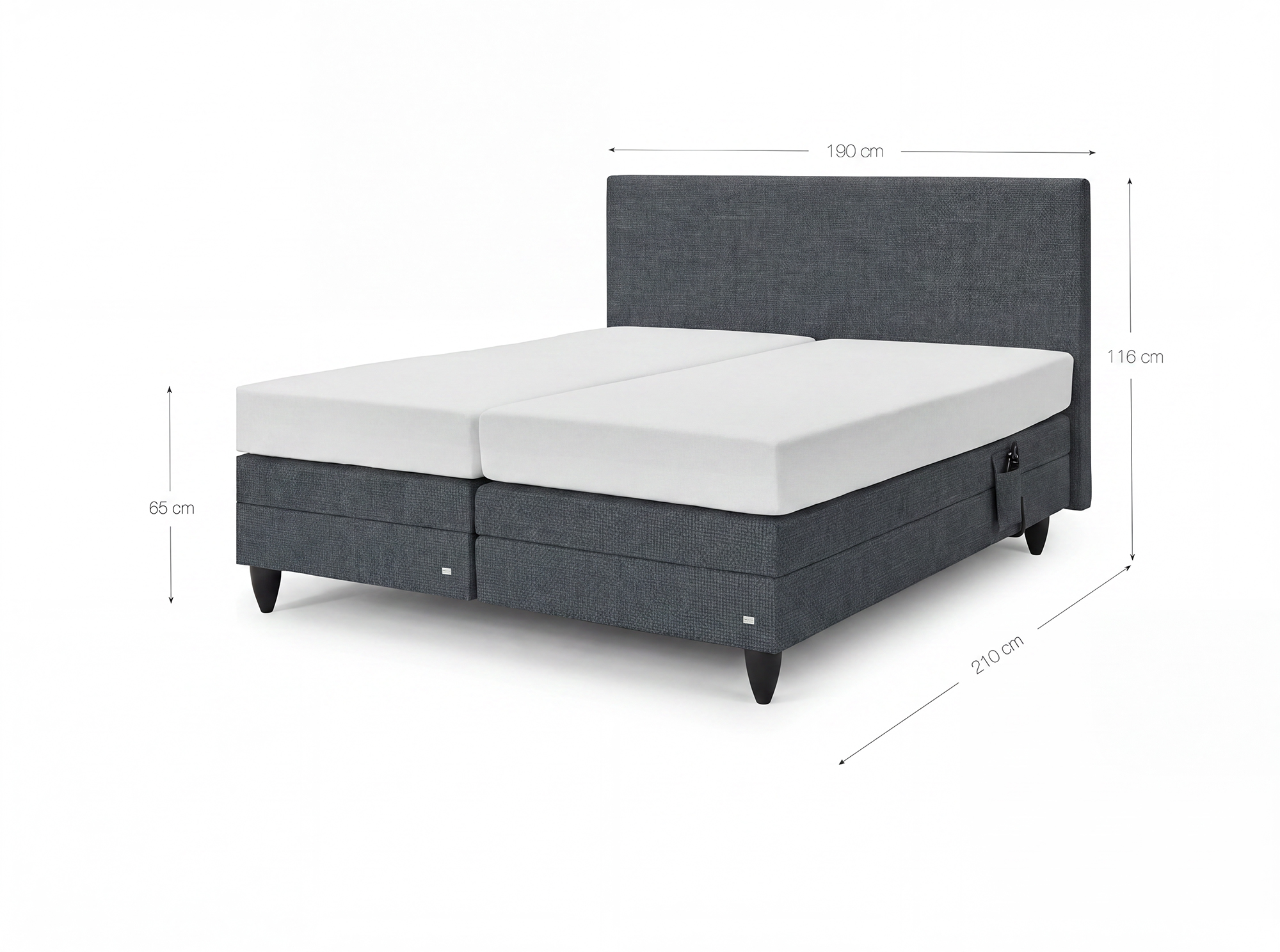 Ruf Boxspringbett Madrid motorisch verstellbar Grau 180x200 cm Ruf Boxspringbett Madrid motorisch verstellbar Grau 180x200 cm