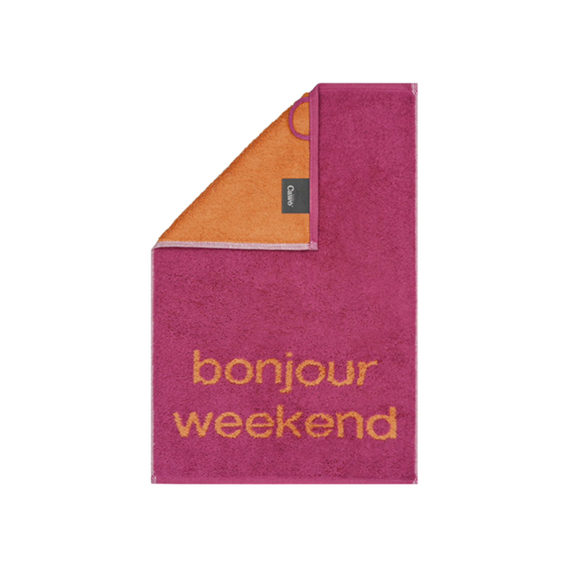 Cawö Gästehandtuch Bonjour weekend Pink-Orange 30x50cm Cawö Gästehandtuch Bonjour weekend Pink-Orange 30x50cm