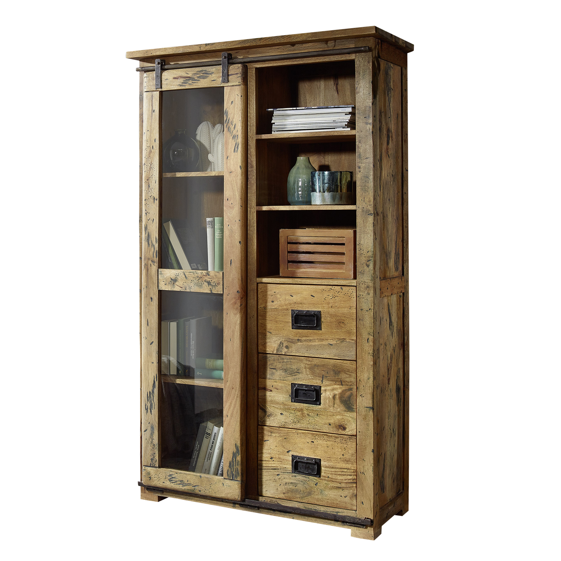 Novofurn Vitrine Lena Holzfarben 45*100*175 Novofurn Vitrine Lena Holzfarben 45*100*175