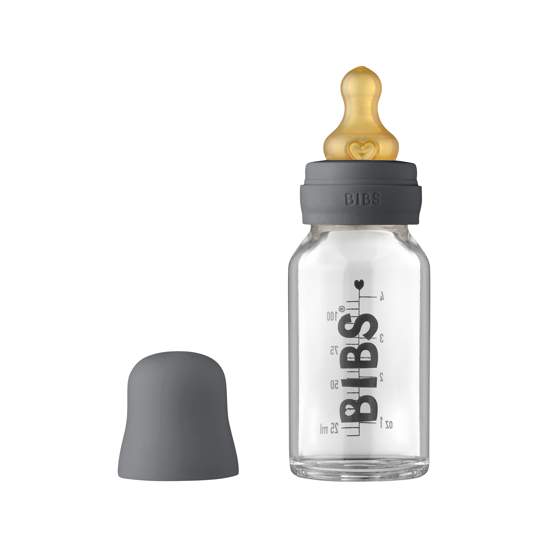 Trinkflasche BIBS Glasflasche Iron 110ml Trinkflasche BIBS Glasflasche Iron 110ml