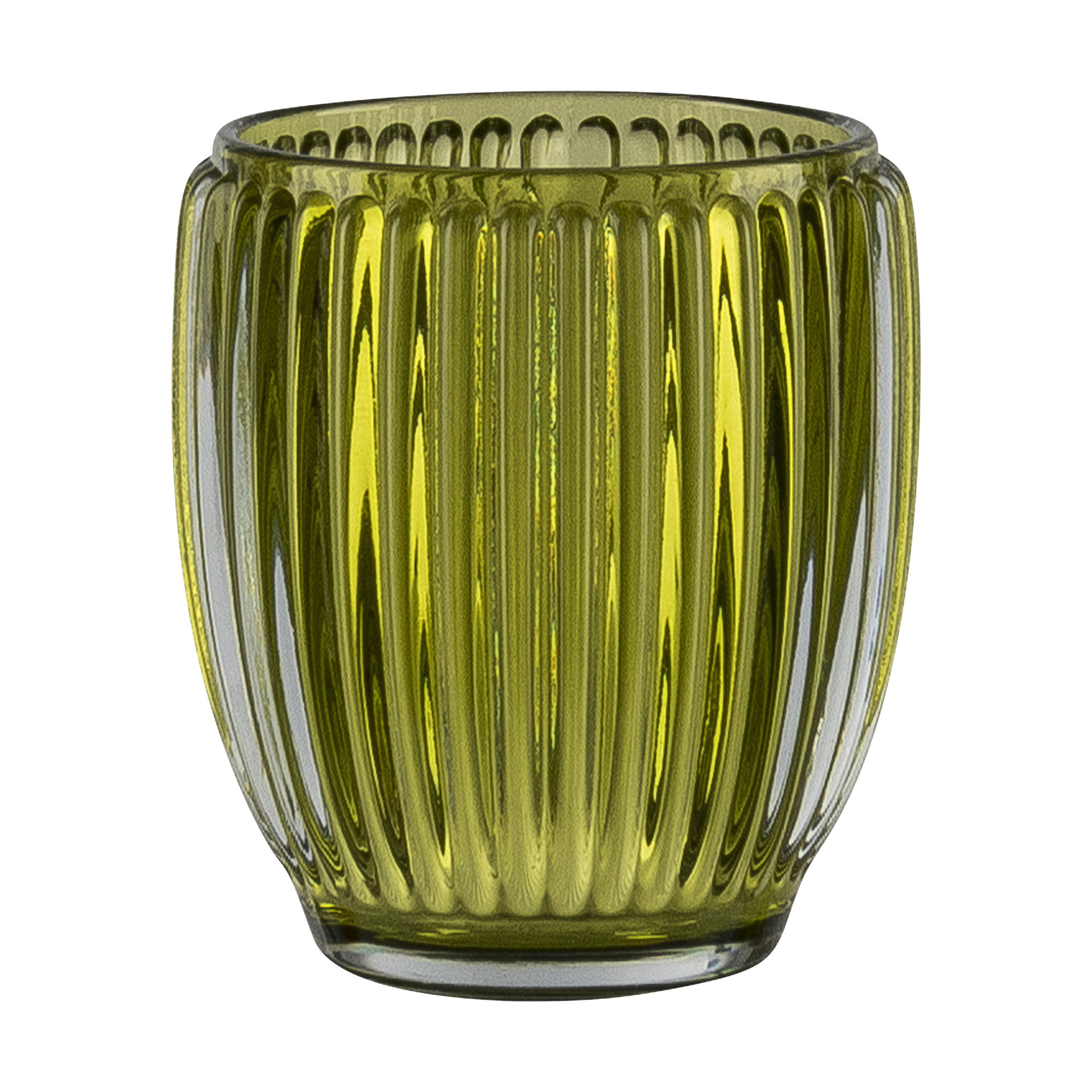 Teelichthalter Rillen Grün Teelichthalter Rillen Grün