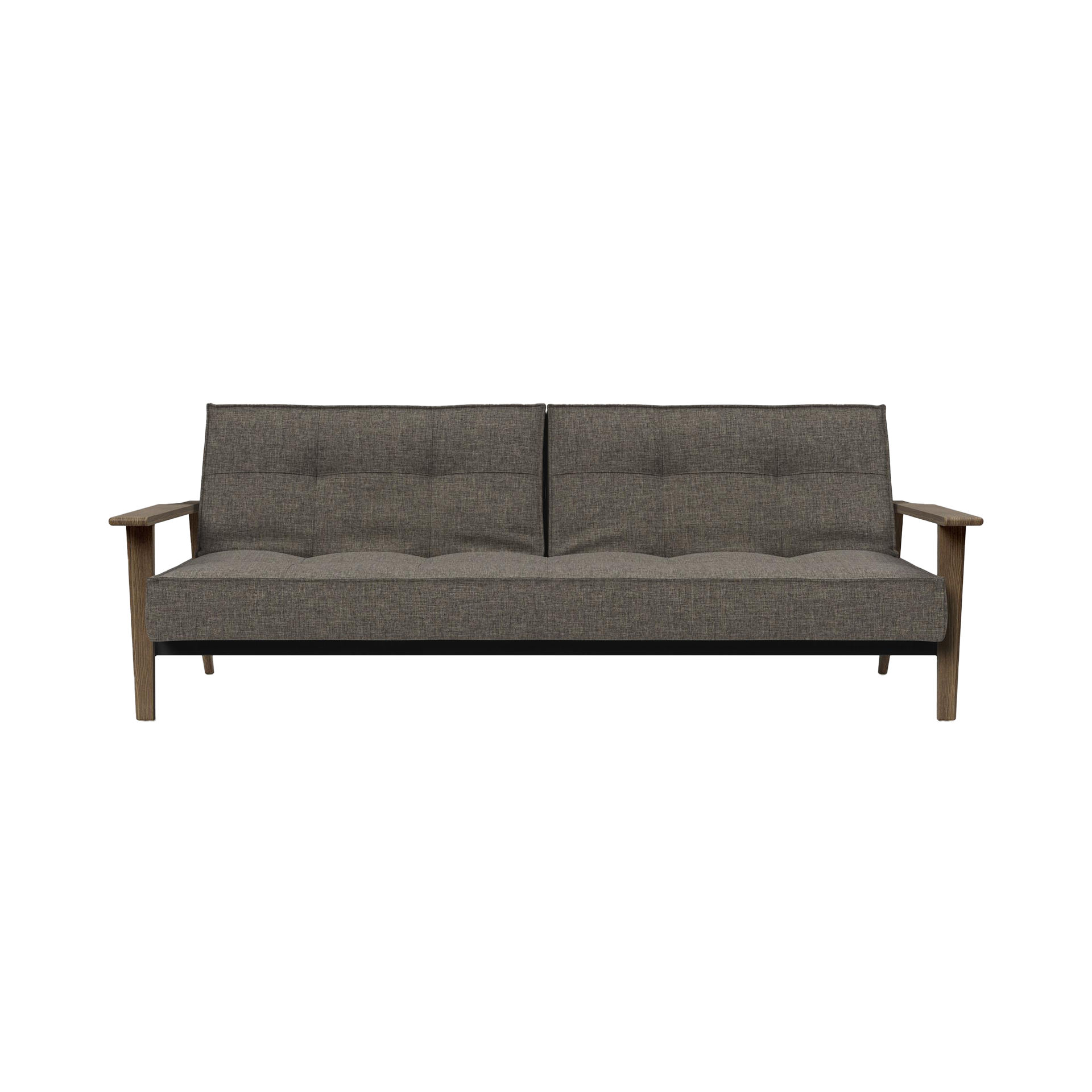 INNOVATION LIVING Schlafsofa Splitback Frej Bezug Dunkelgrau Gestell Mattschwarz Eichefarben INNOVATION LIVING Schlafsofa Splitback Frej Bezug Dunkelgrau Gestell Mattschwarz Eichefarben