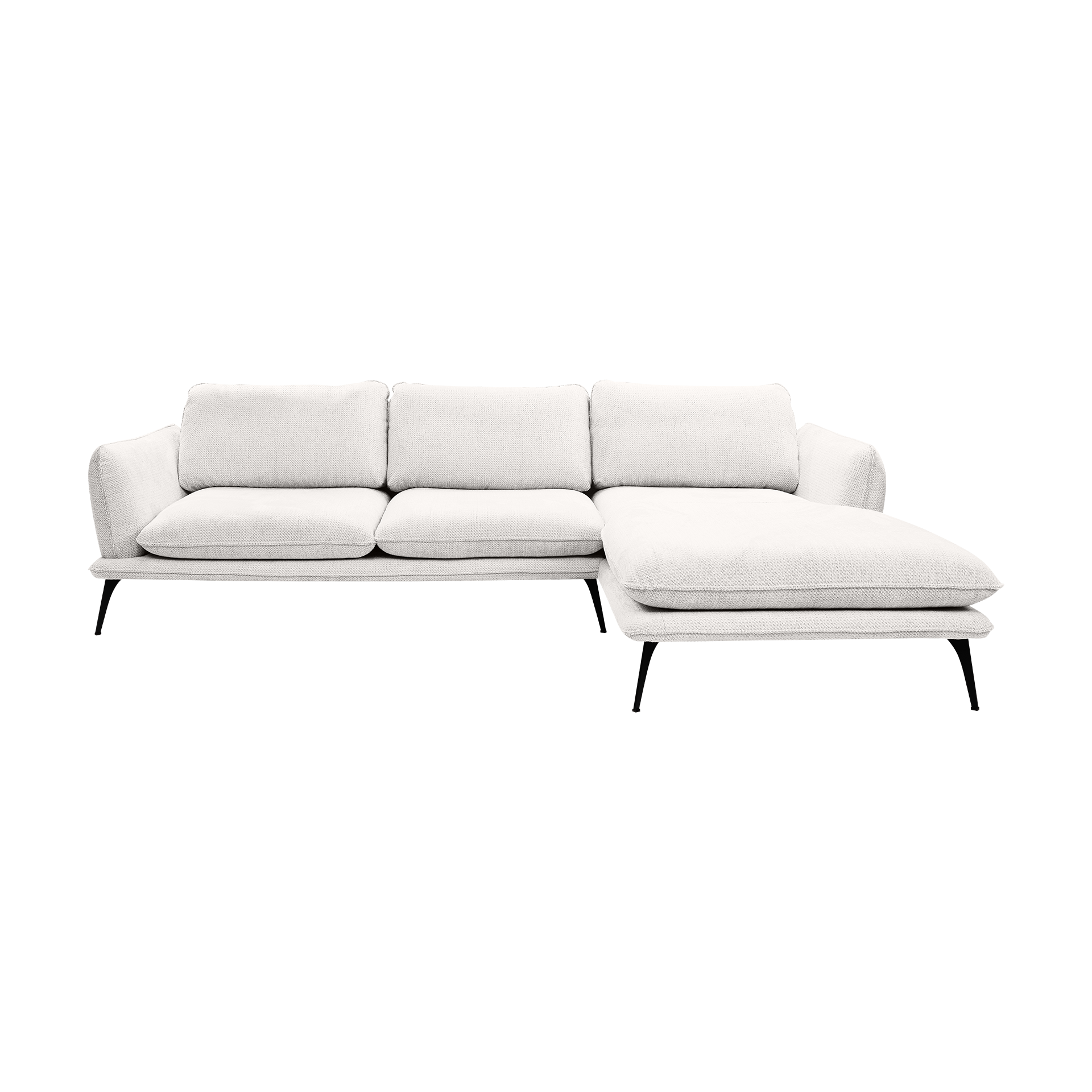 Inovationi Ecksofa Portamo Weiß Ottomane rechts Inovationi Ecksofa Portamo Weiß Ottomane rechts