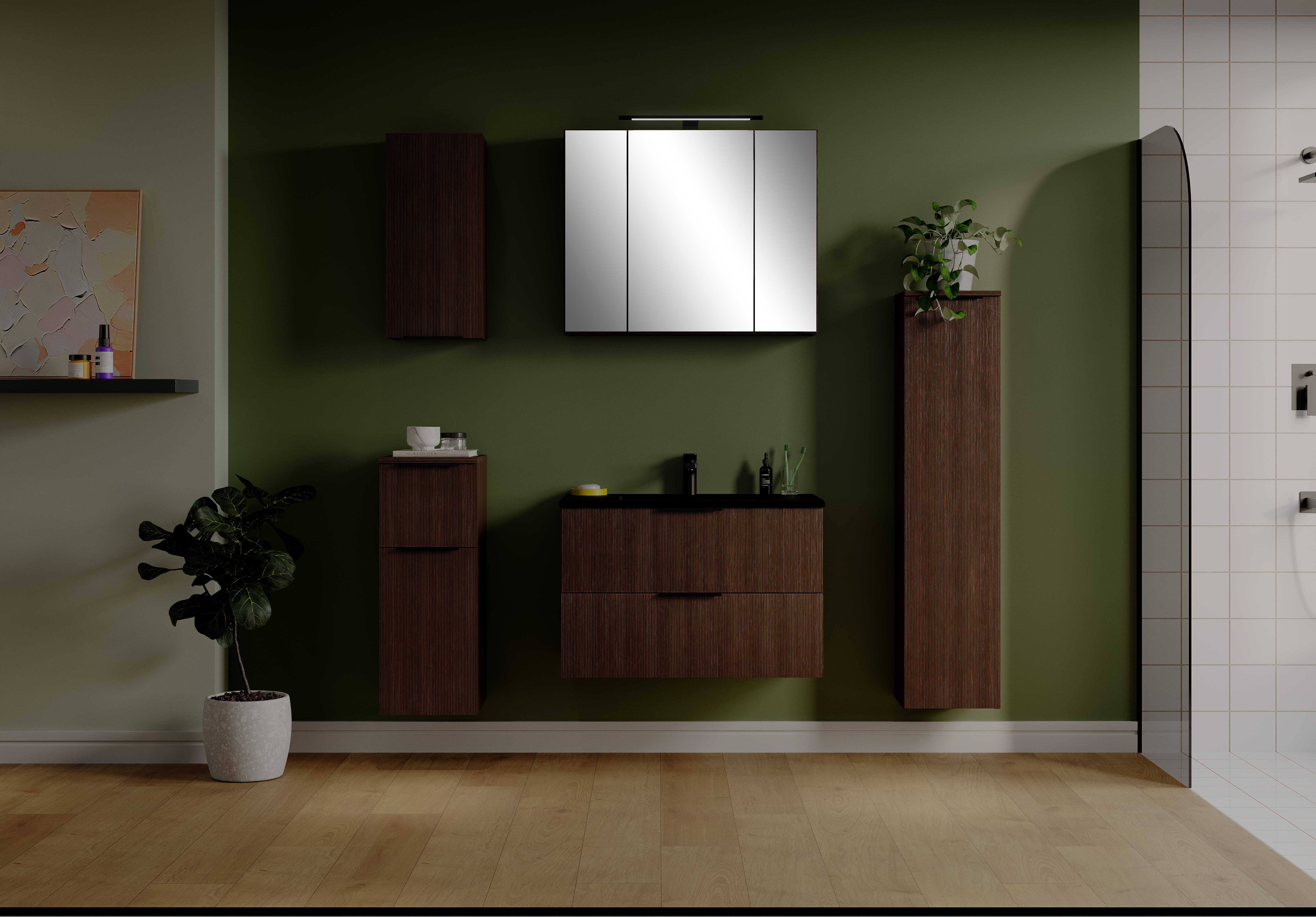 Badschrank Shelly Holzfarben 27*30*130 Badschrank Shelly Holzfarben 27*30*130