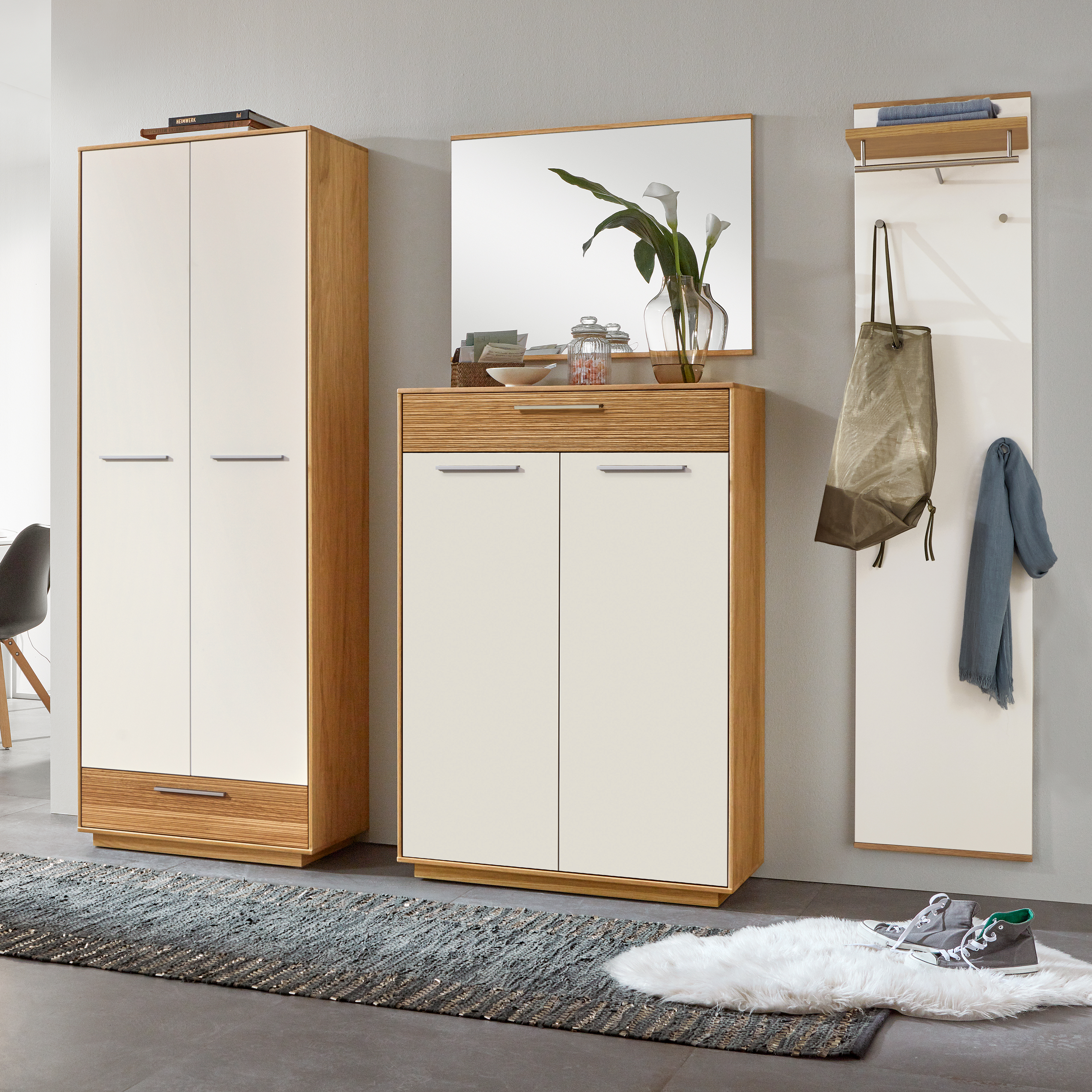 Collection H Garderoben-Set Lobo 4-teilig Weiß Collection H Garderoben-Set Lobo 4-teilig Weiß