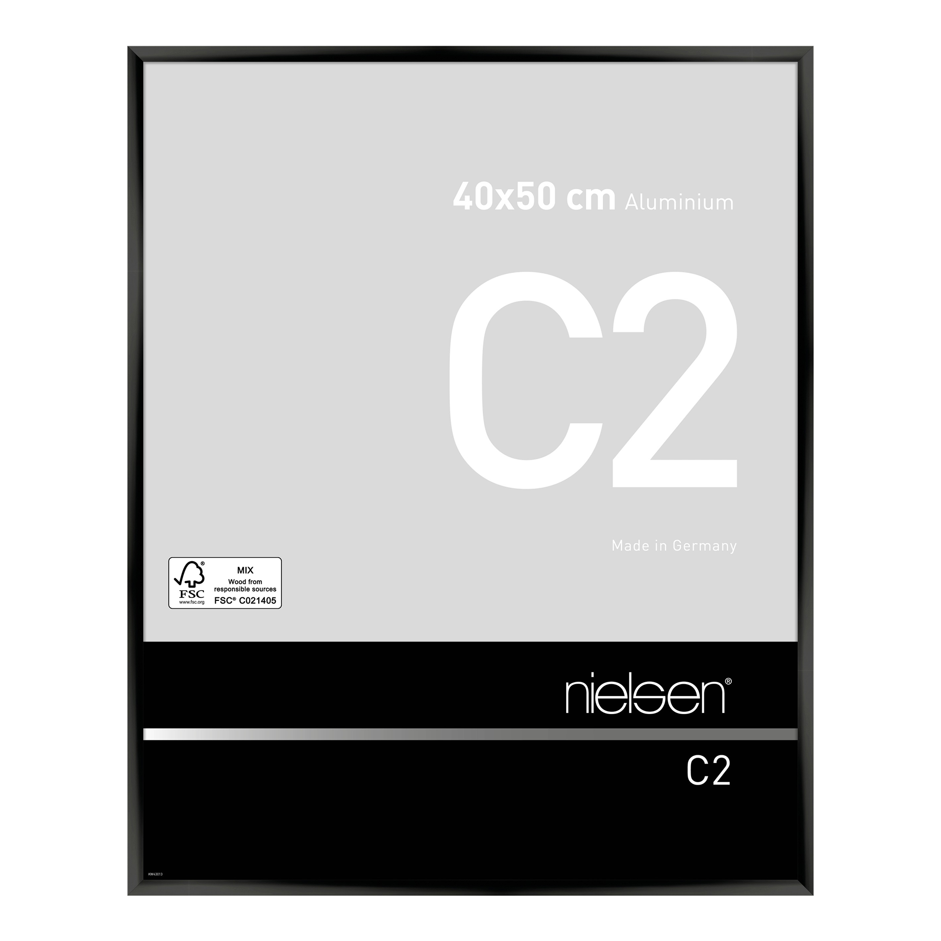 Bilderrahmen C2 Eloxal schwarz glanz Bilderrahmen C2 Eloxal schwarz glanz