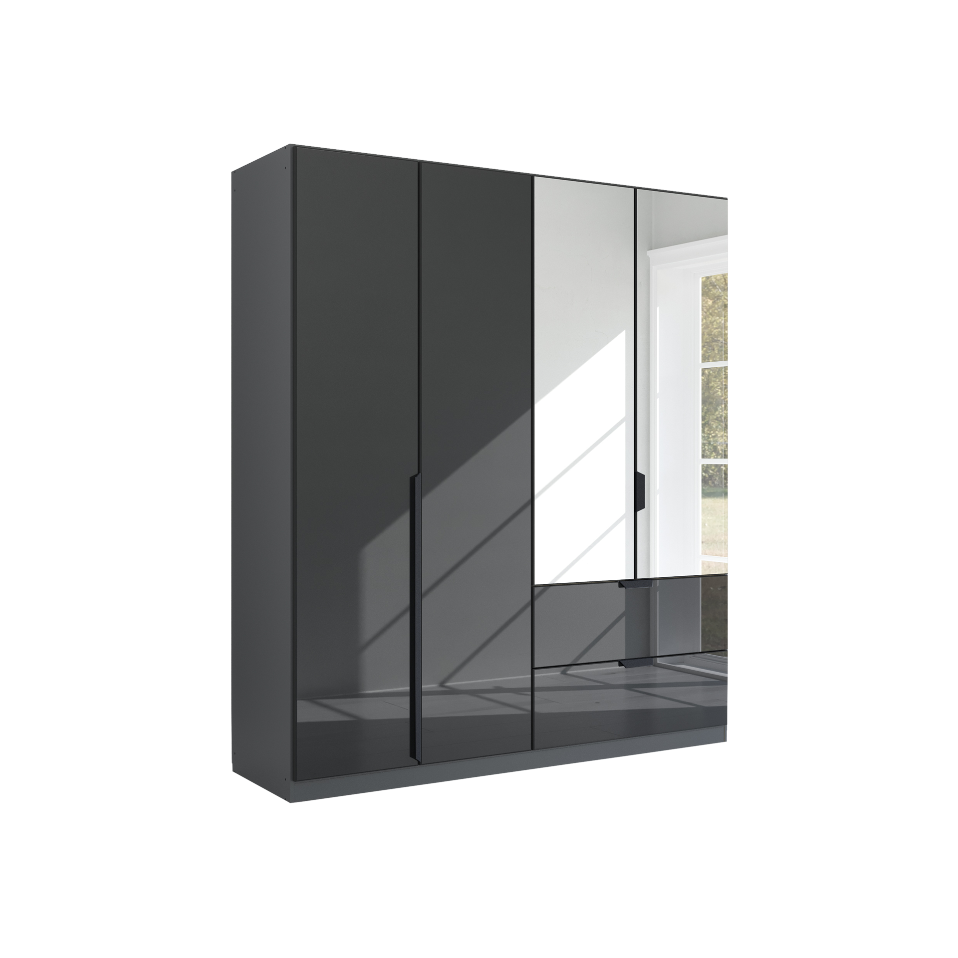 Drehtürenschrank Mode 4-türig Grau 54*181*210
