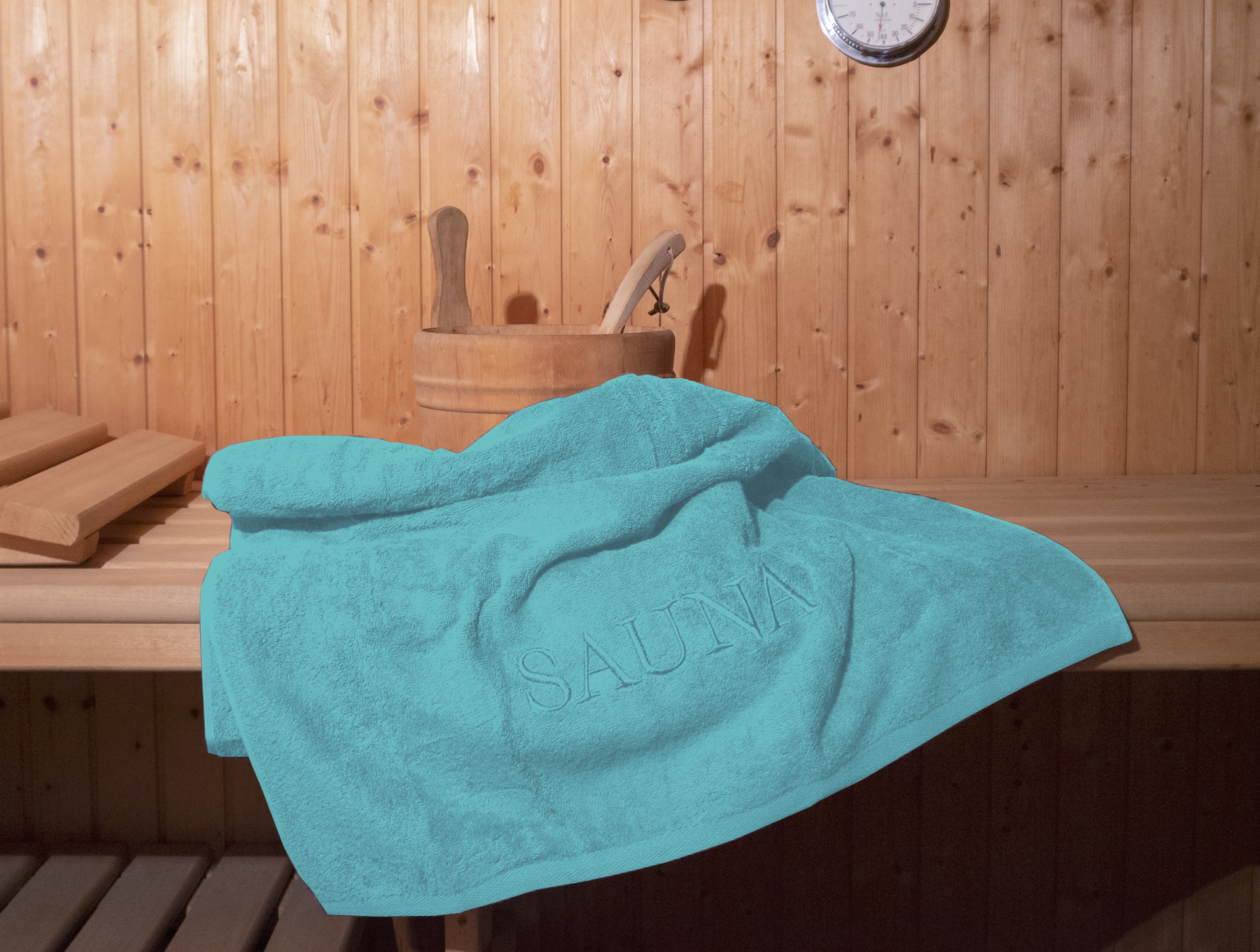 Saunatuch Türkis 70x200cm Saunatuch Türkis 70x200cm