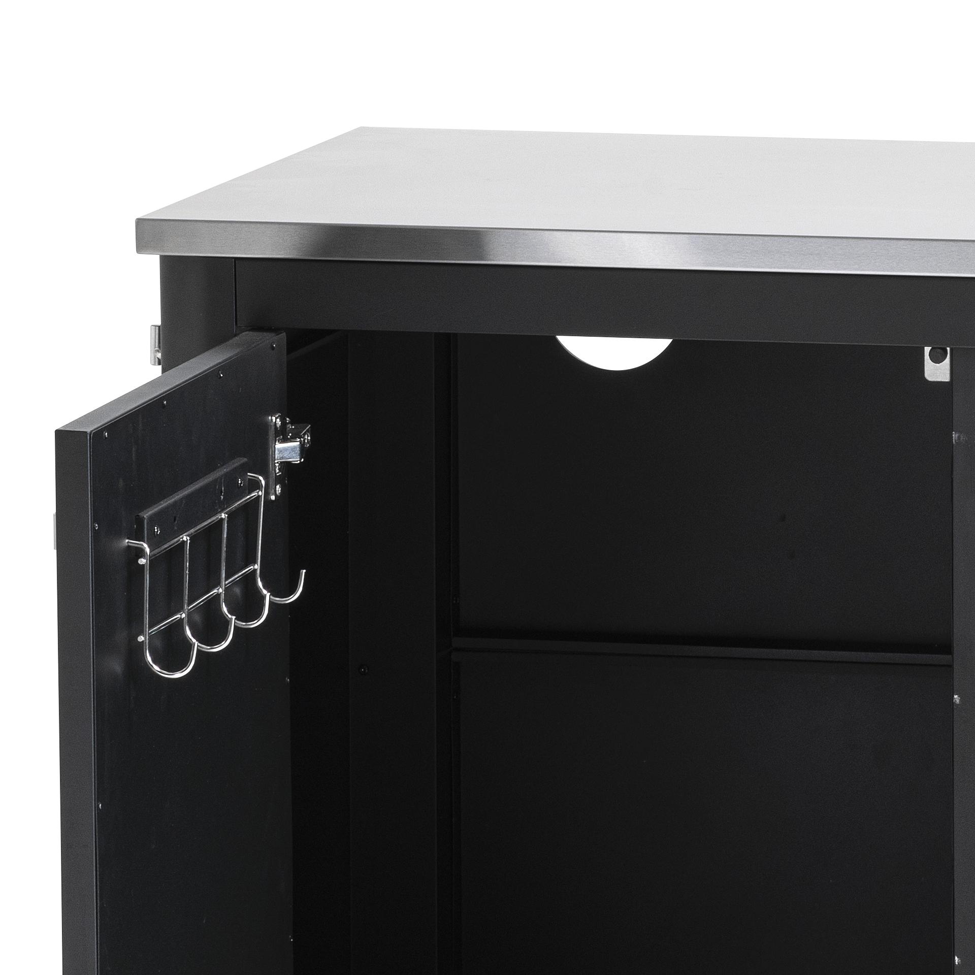 cozze® Gartenschrank Outdoorküche Schwarz 67*180*90