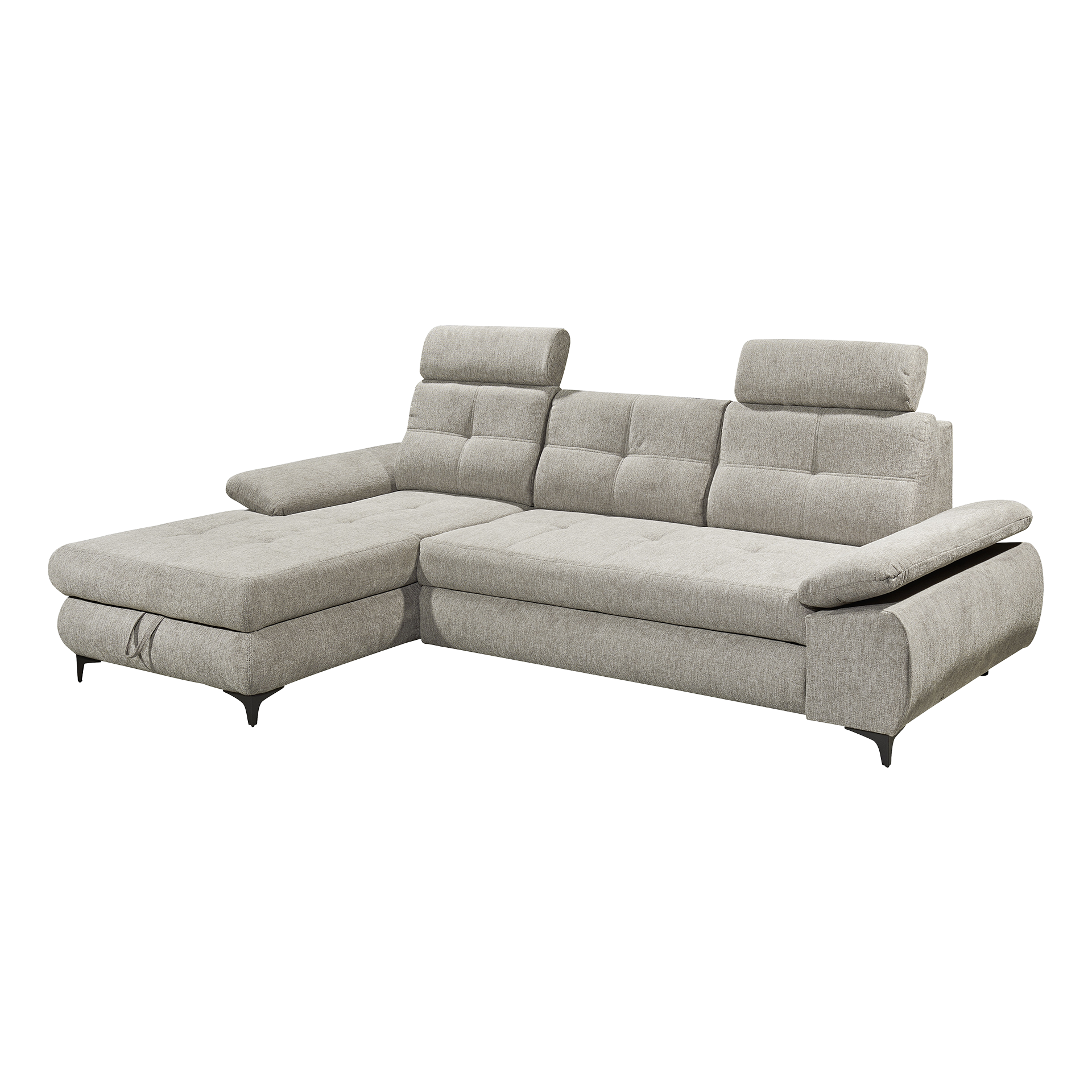 Ecksofa Atlanta Grau Ottomane links Ecksofa Atlanta Grau Ottomane links