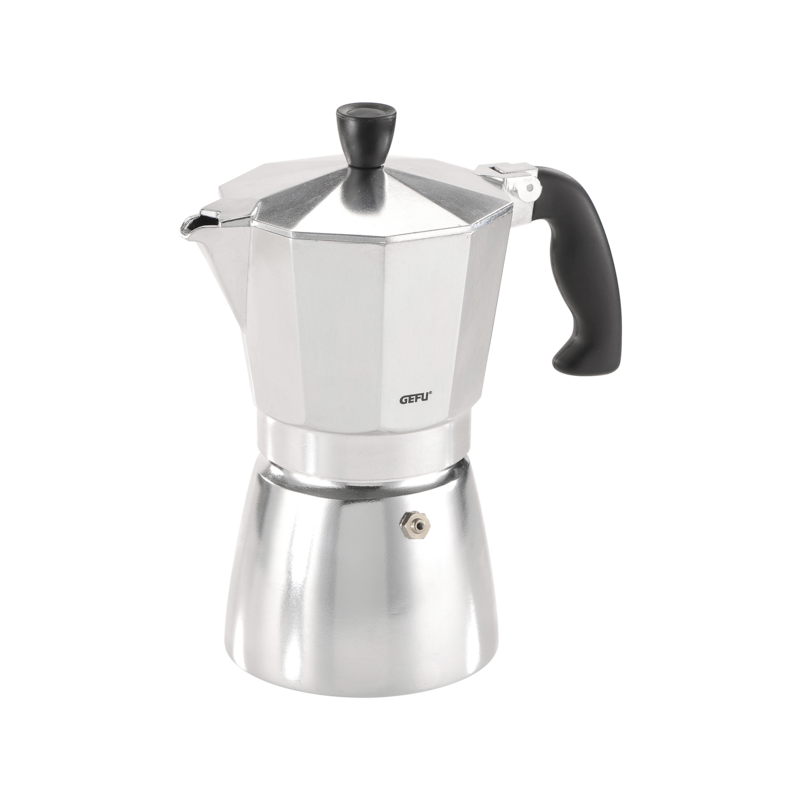 Gefu Espressokocher Lucino Schwarz-Silber