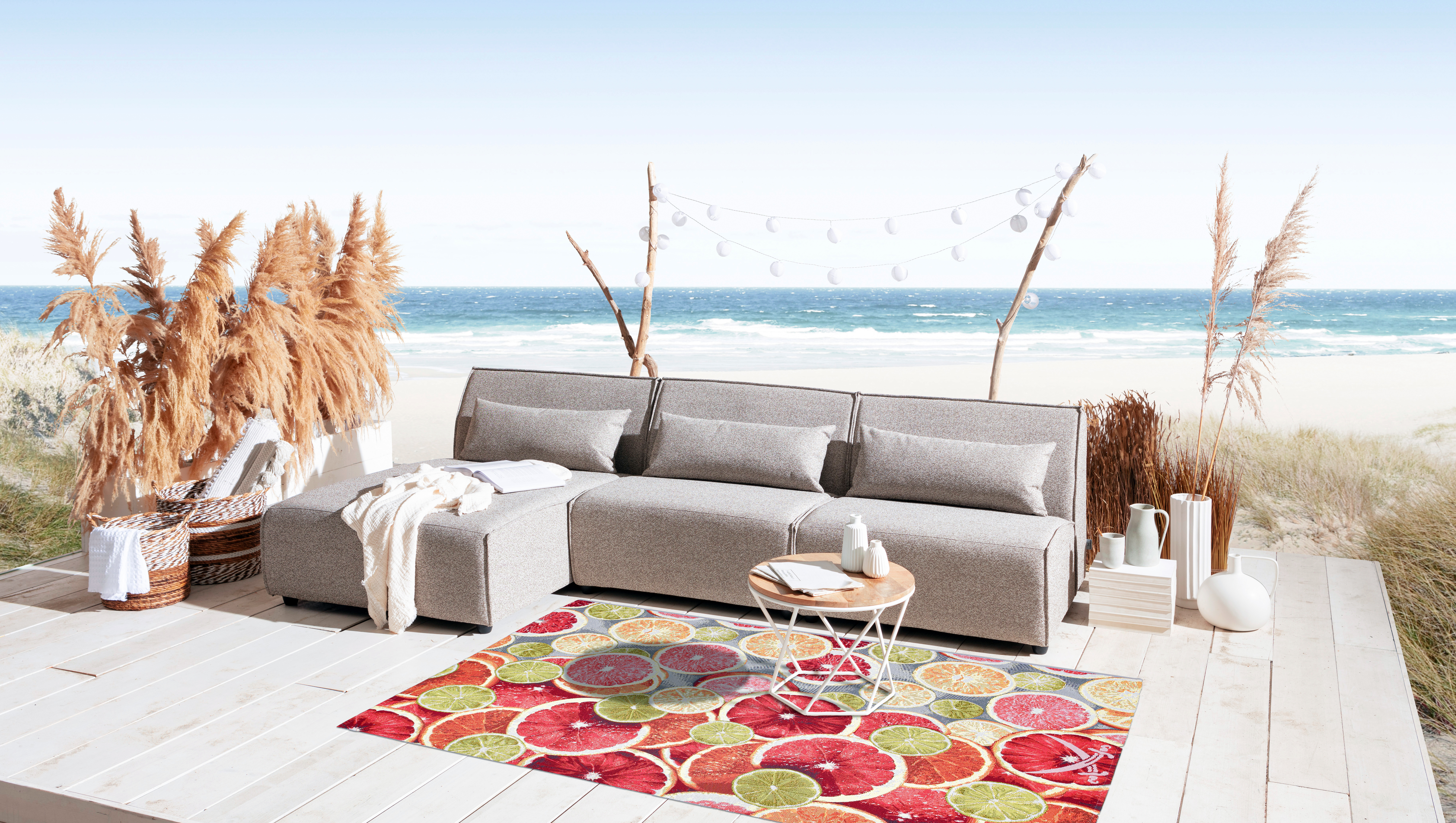 Outdoorteppich Sansibar Rantum Beach 130x190 orange multi Outdoorteppich Sansibar Rantum Beach 130x190 orange multi