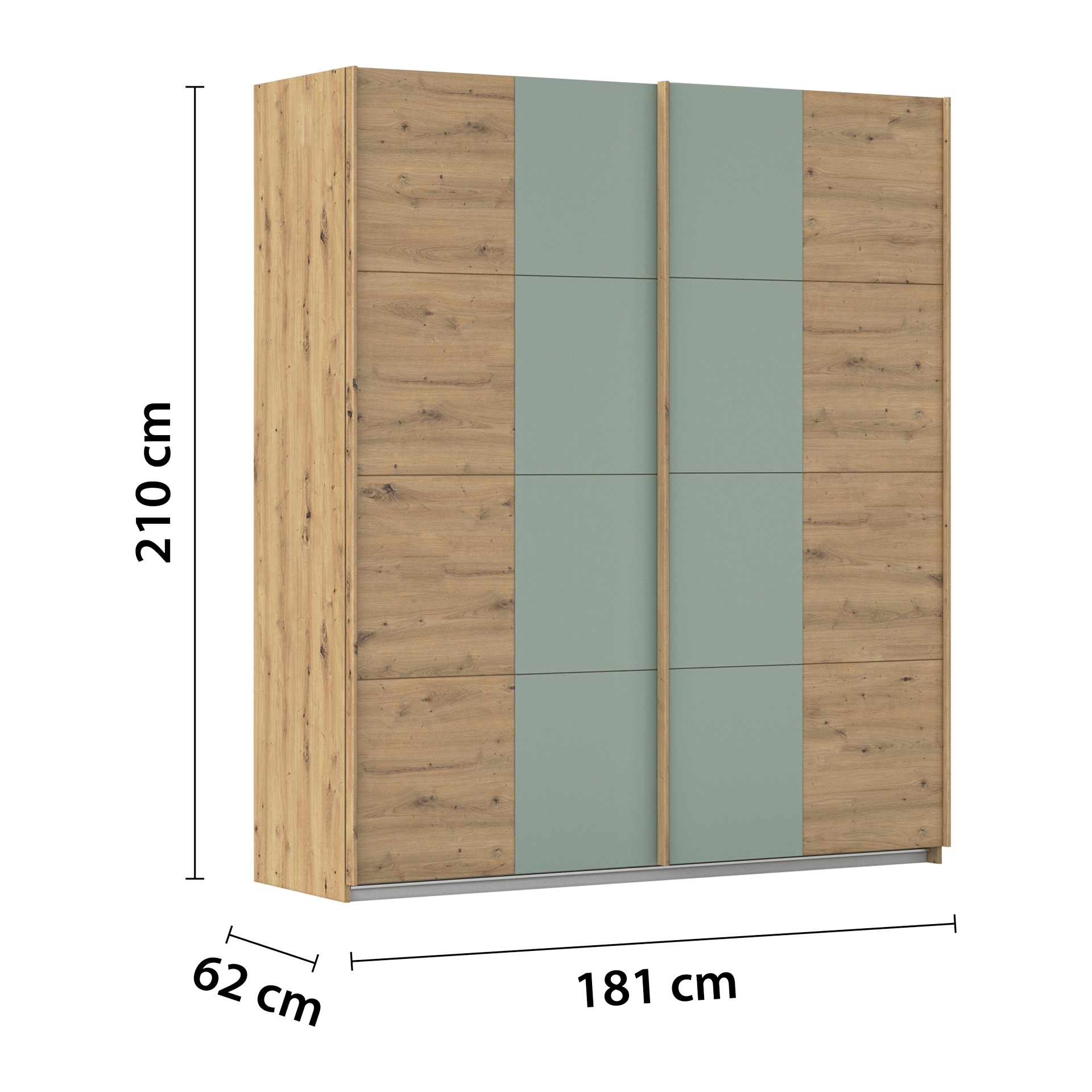 Schwebetürenschrank Dana Holzfarben 62*181*210 Schwebetürenschrank Dana Holzfarben 62*181*210