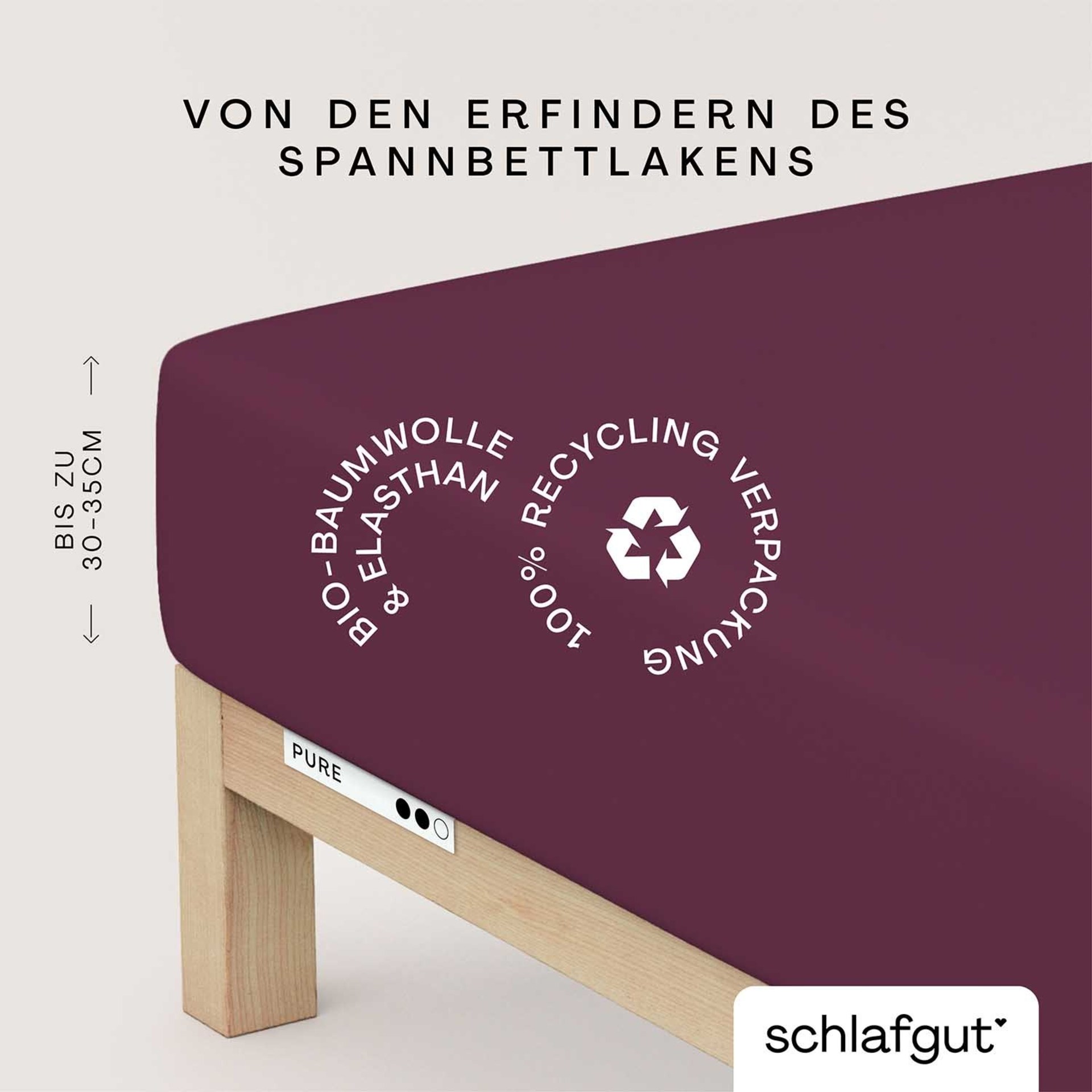 Spannbetttuch 120x200cm Purple Deep Spannbetttuch 120x200cm Purple Deep