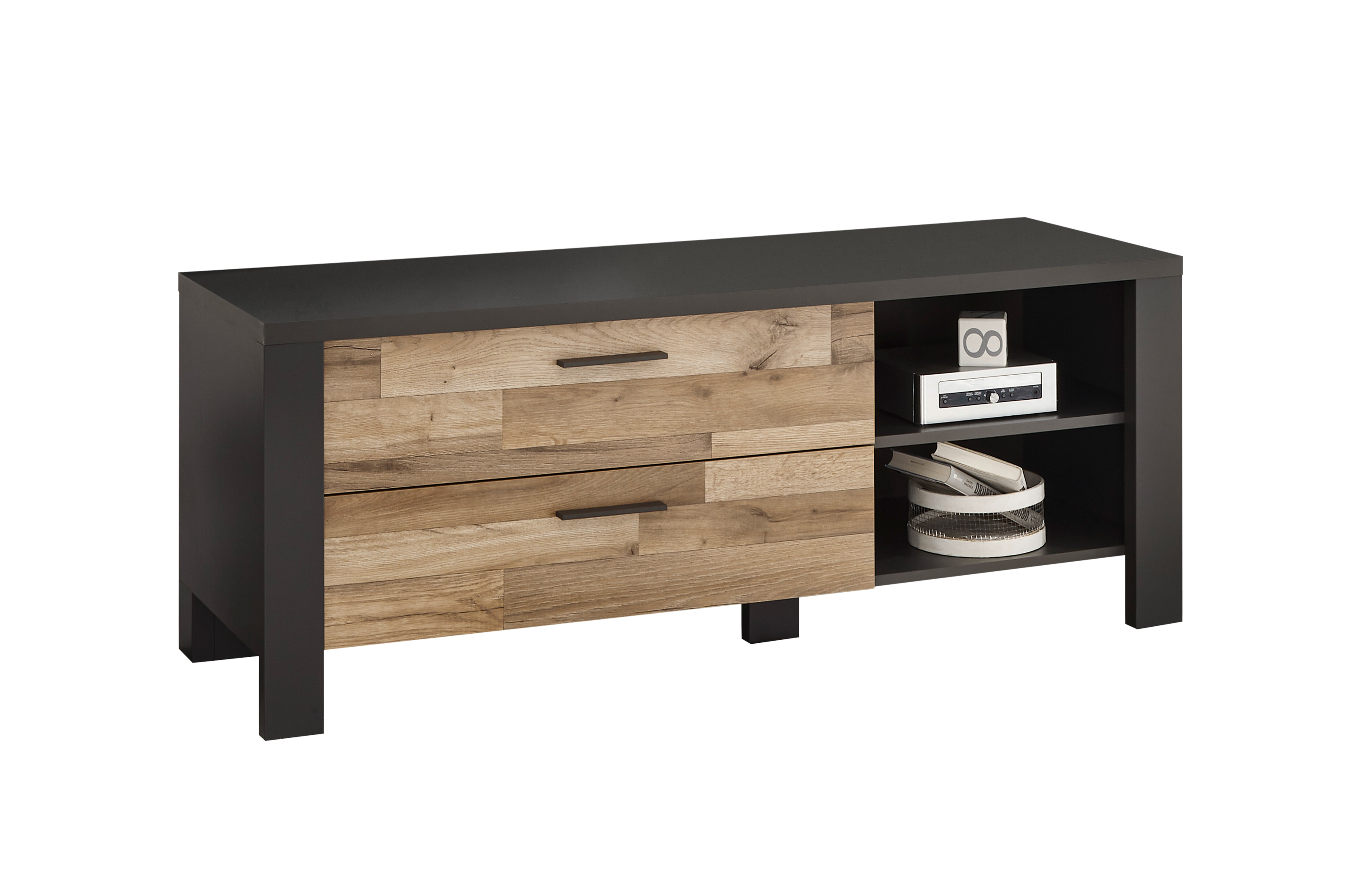 Coolfurn Lowboard Detroit Front Dekor Montana Oak Korpus Dekor Graphit Coolfurn Lowboard Detroit Front Dekor Montana Oak Korpus Dekor Graphit