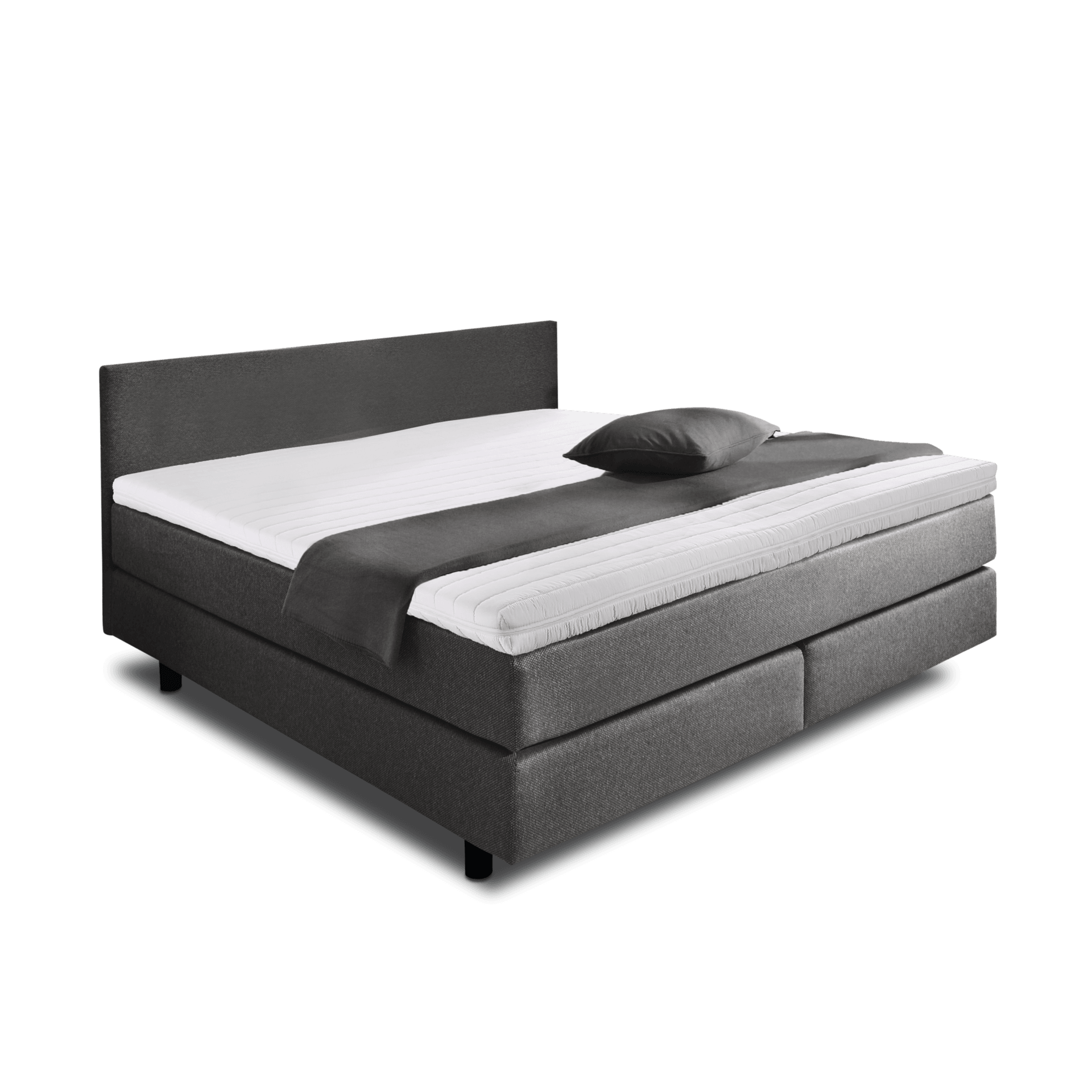 Boxspringbett Lago Grau 180x200 cm H3 - fest, ab ca. 80 kg Boxspringbett Lago Grau 180x200 cm H3 - fest, ab ca. 80 kg