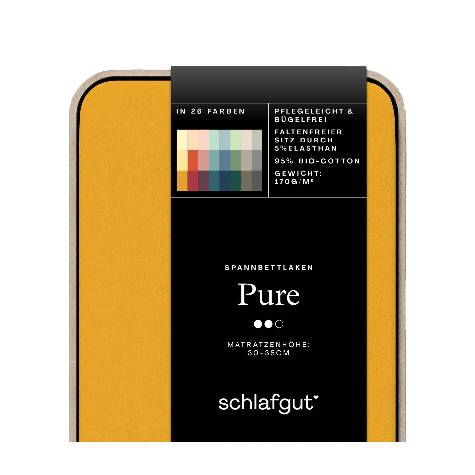 Spannbetttuch 120x200cm Yellow Deep Spannbetttuch 120x200cm Yellow Deep