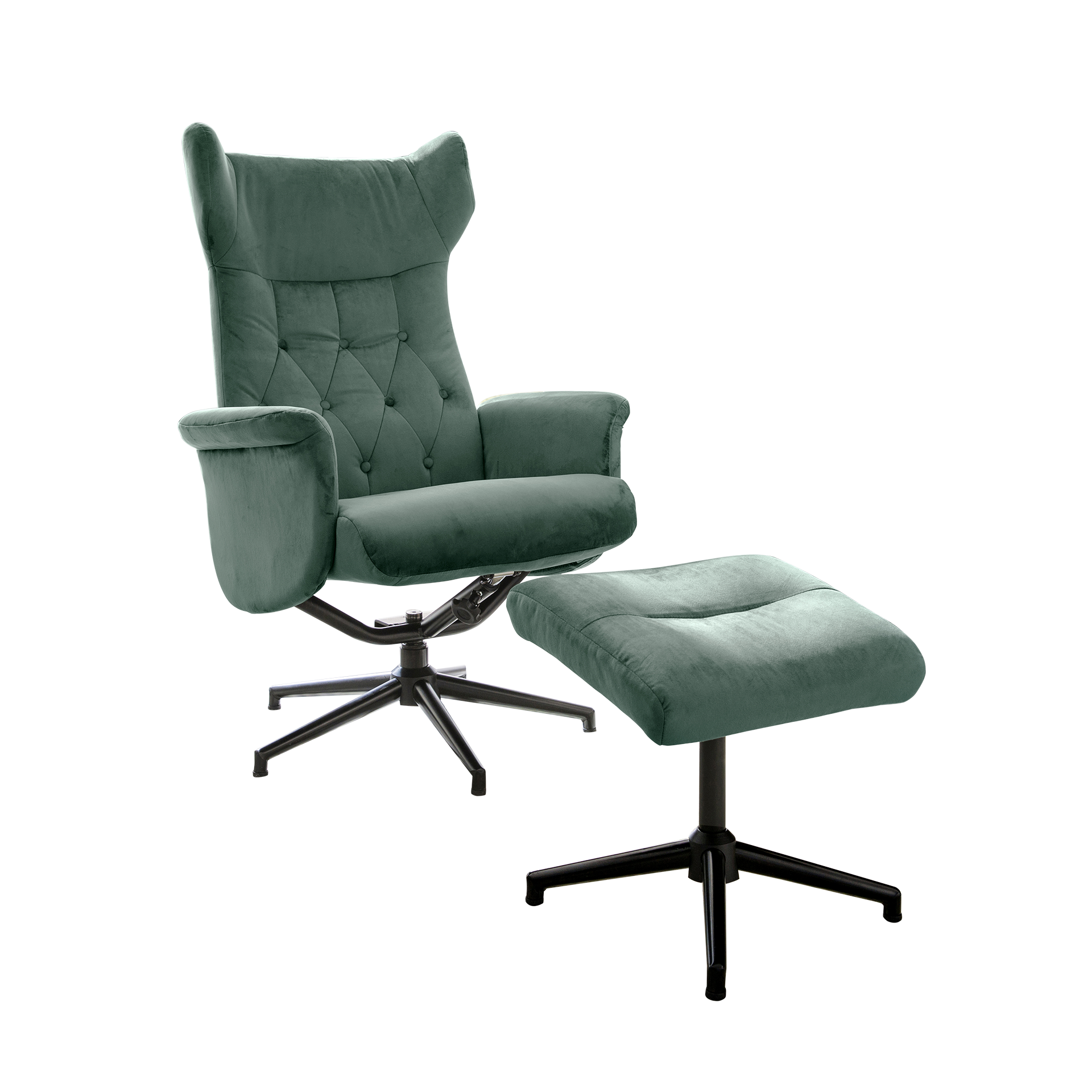 Relaxsessel Winni mit Hocker Grün Relaxsessel Winni mit Hocker Grün