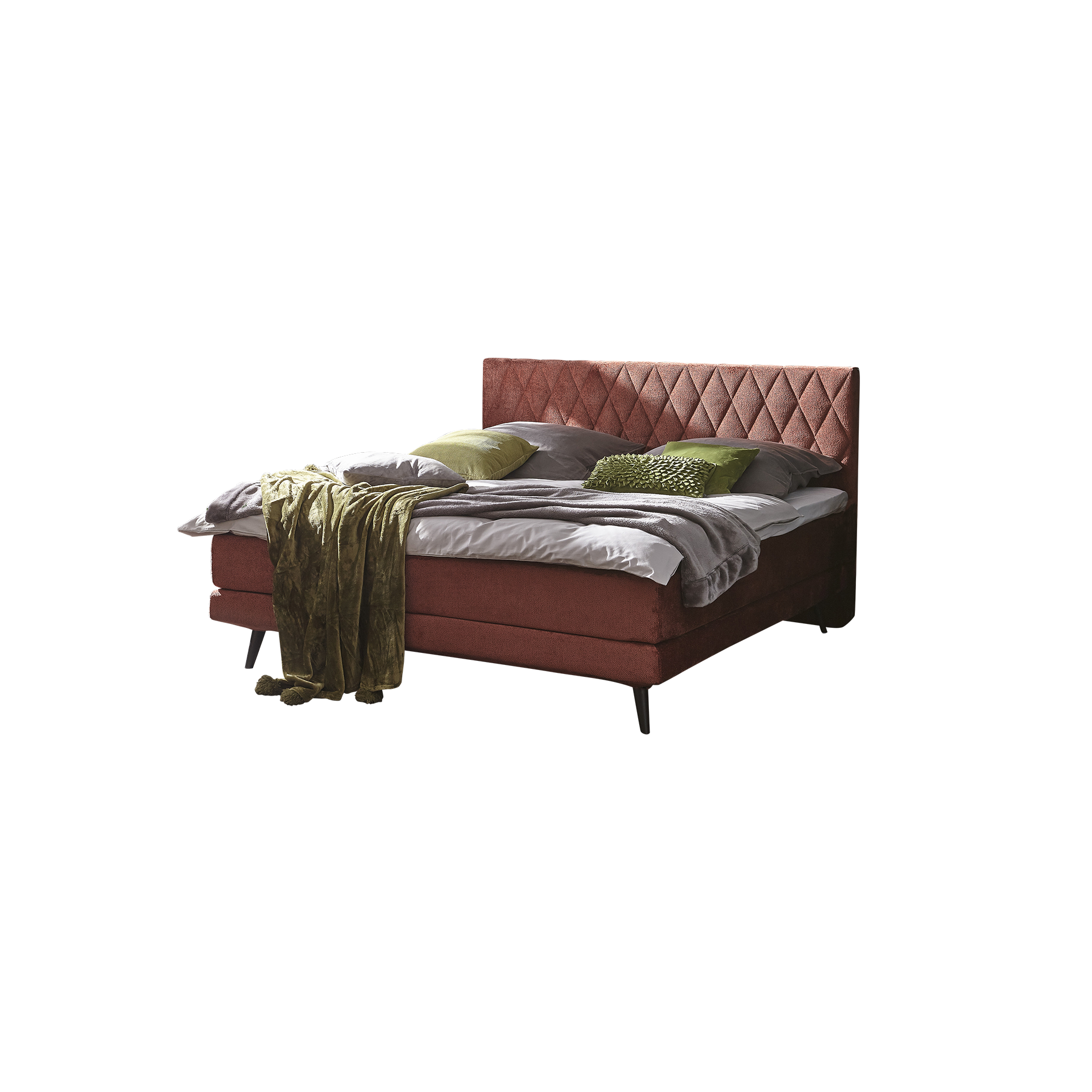 Boxspringbett Valencia VZ70 Braun 180x200 cm