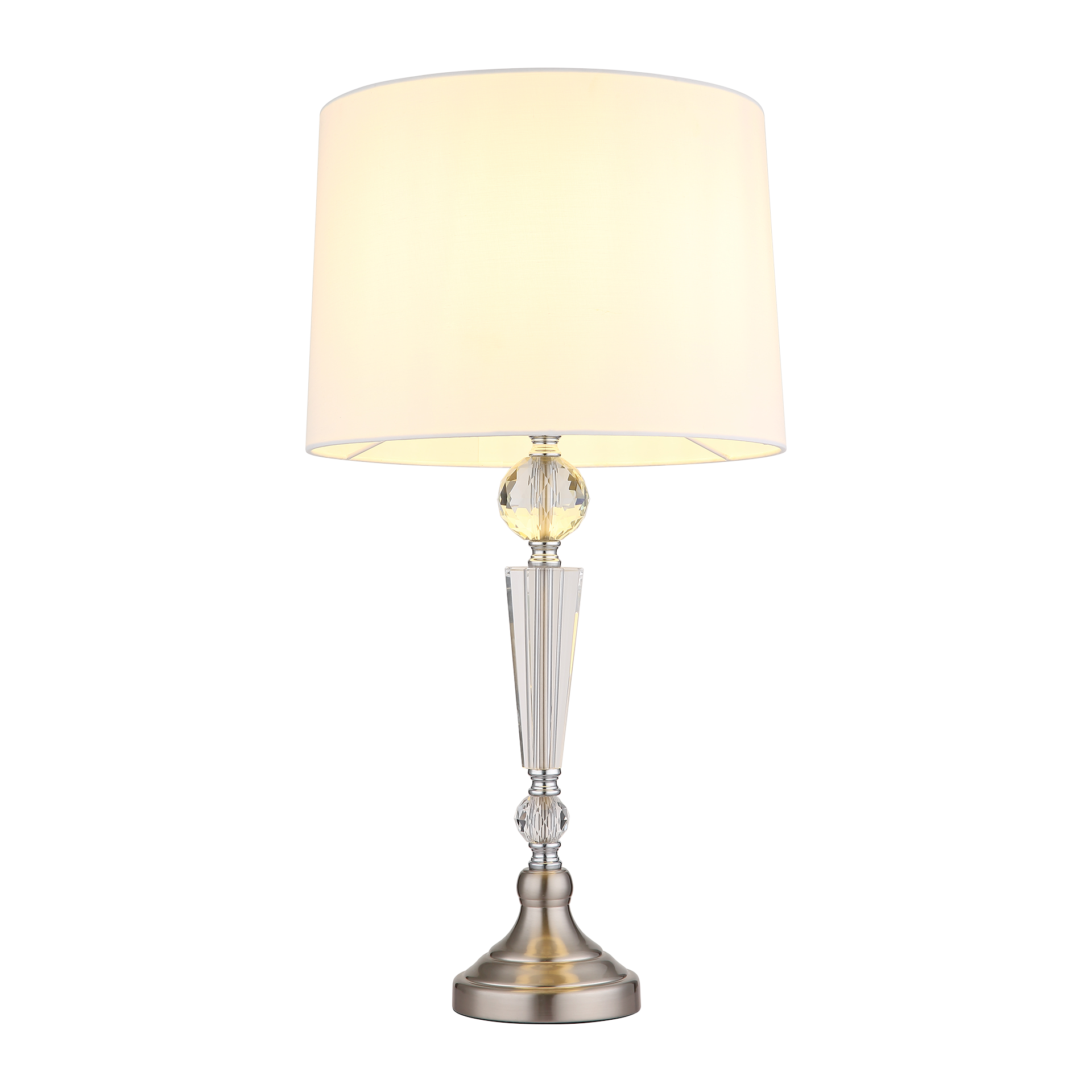 Tischleuchte ARRO Transparent Silber Weiß