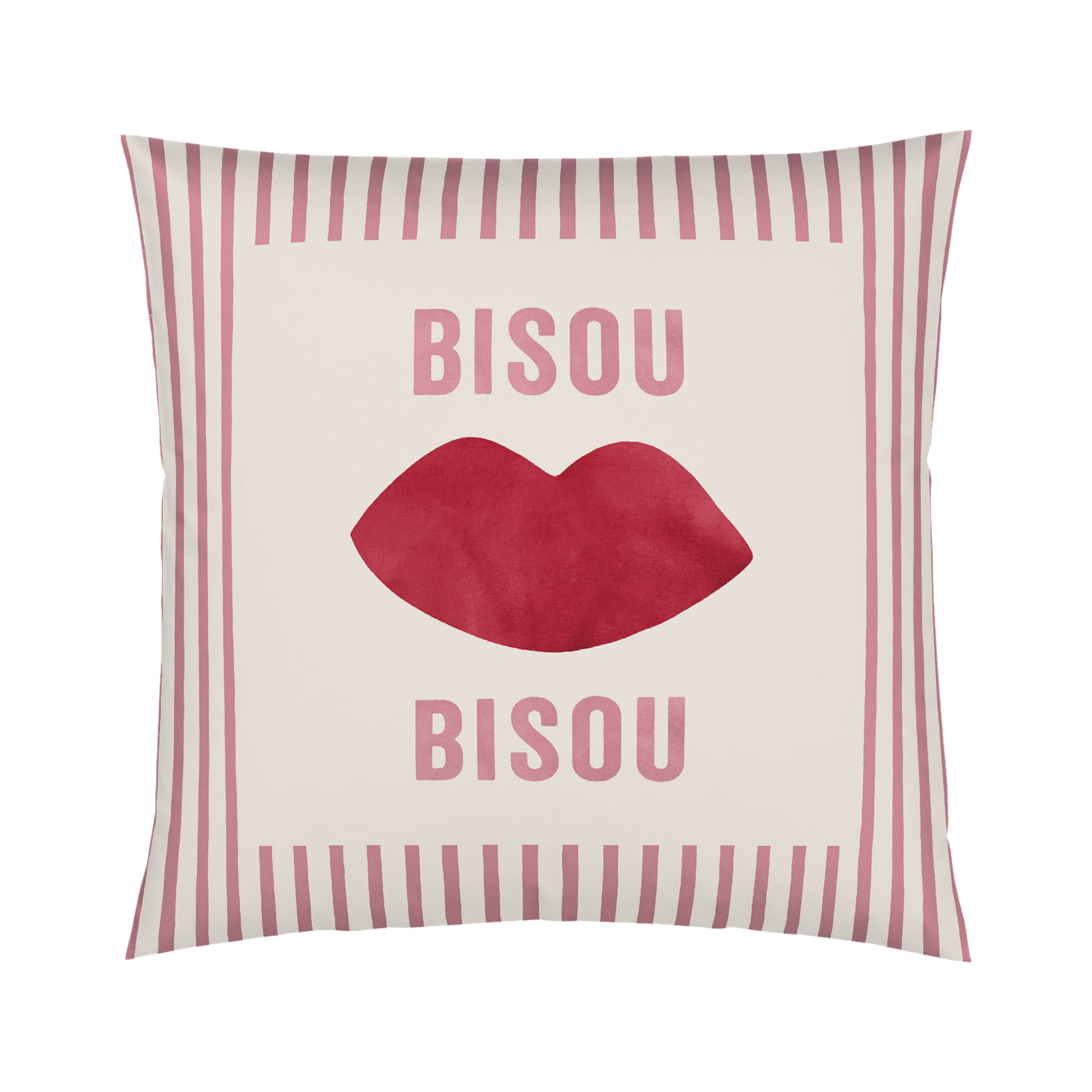 Kissenbezug Bisou Rosarot 40x40cm