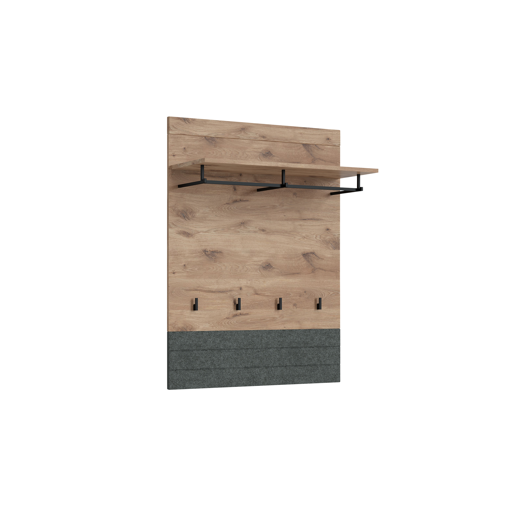 Garderobenpaneel Wadita Eichefarben Garderobenpaneel Wadita Eichefarben